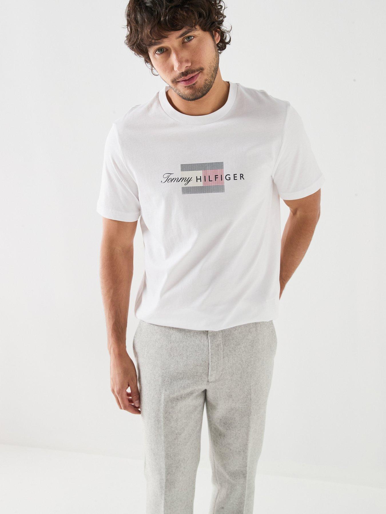 Tommy Hilfiger Tommy Script Flag Graphic T-Shirt - White