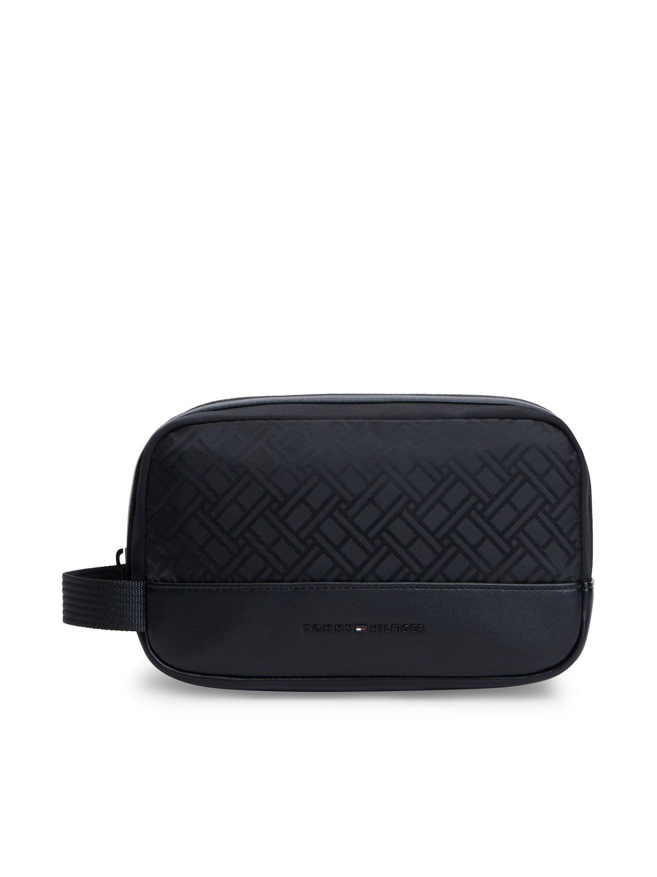 Tommy Hilfiger Nylon Jacquard Washbag - Black
