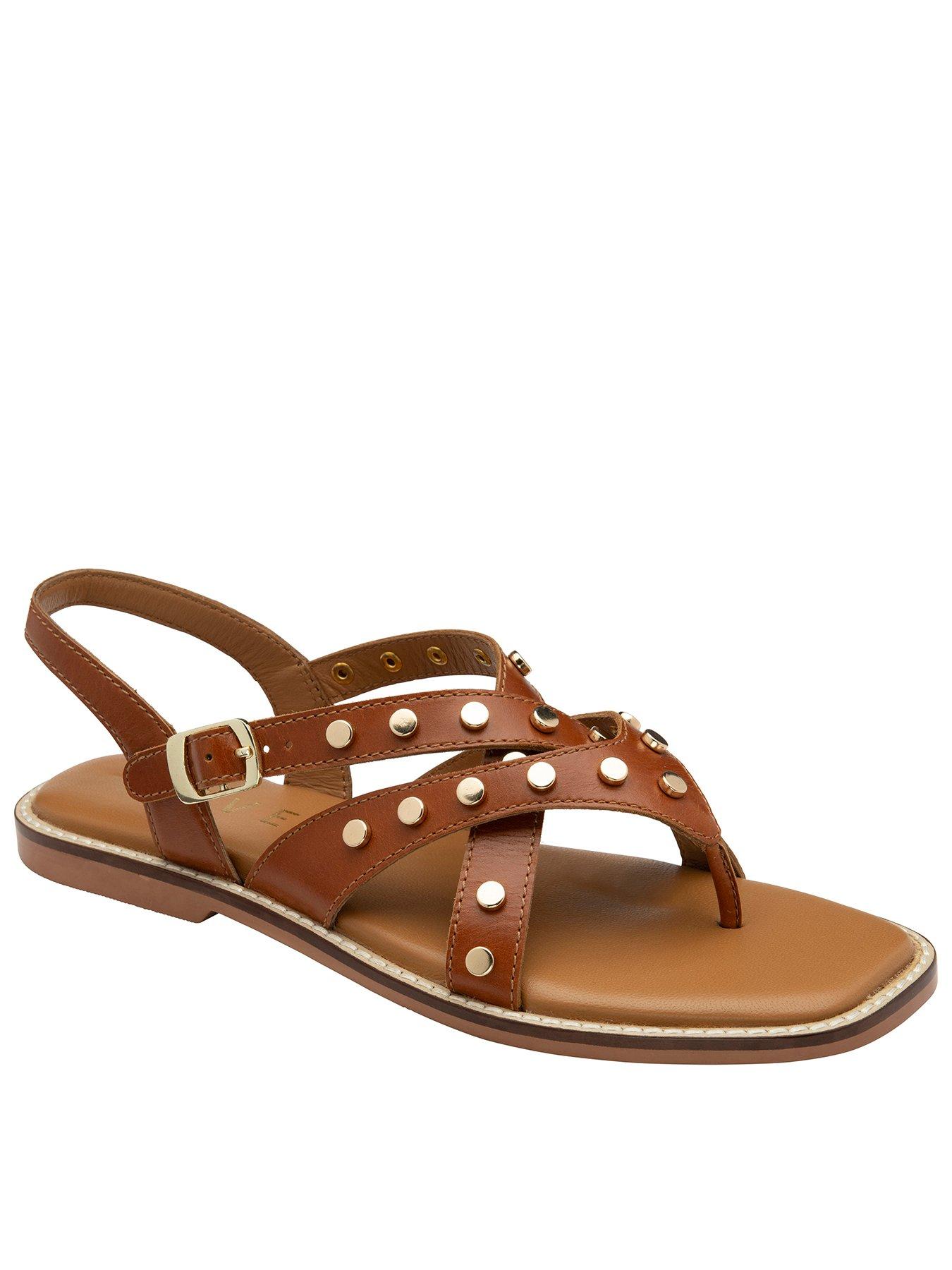 Ravel Myton Leather Cross Strap Sandal - Tan