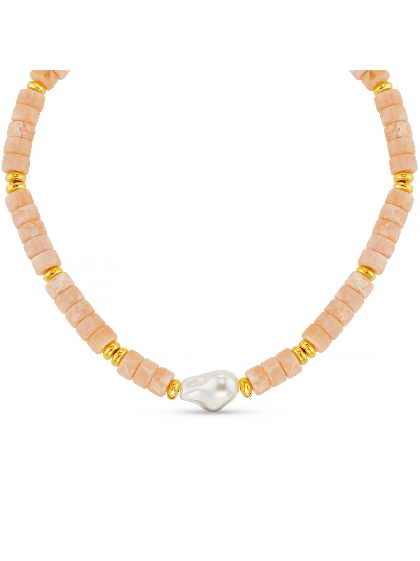 Image 3 of 4 of Orelia Statement Pearl & Bead Necklace
