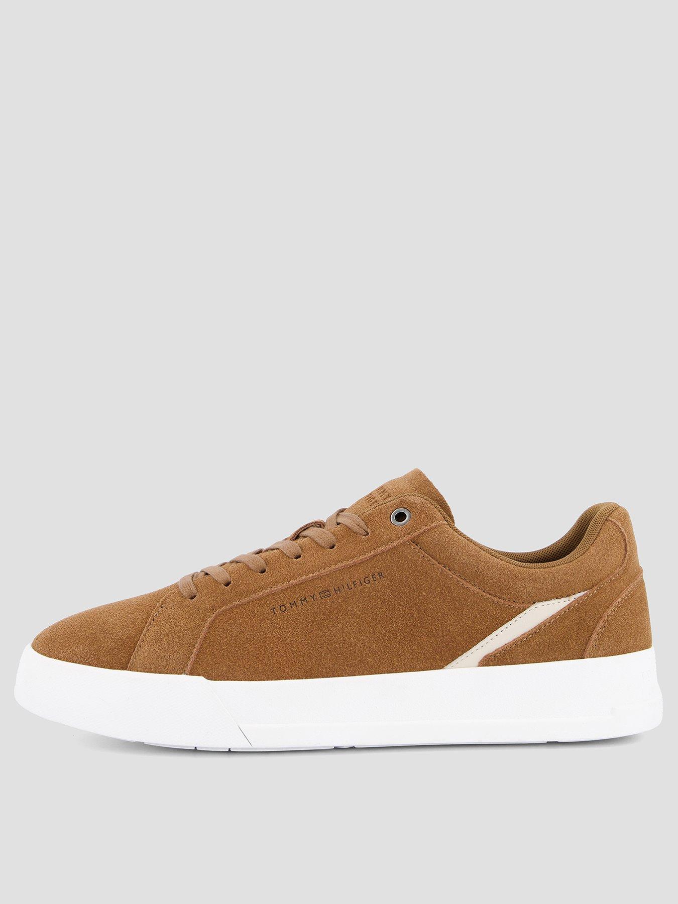 Tommy Hilfiger Premium Leather Court Sneakers - Brown