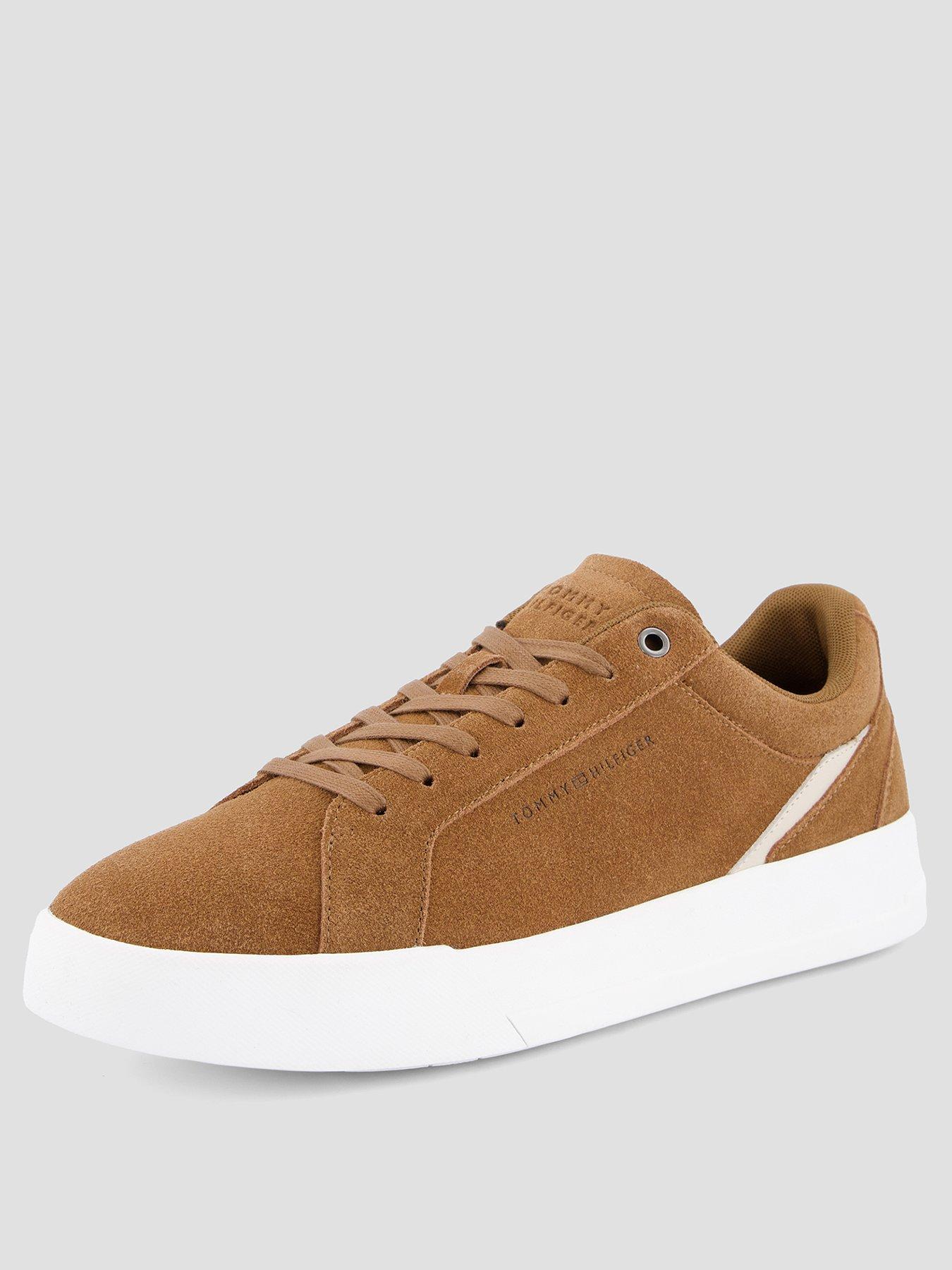 Image 2 of 7 of Tommy Hilfiger Premium Leather Court Sneakers - Brown