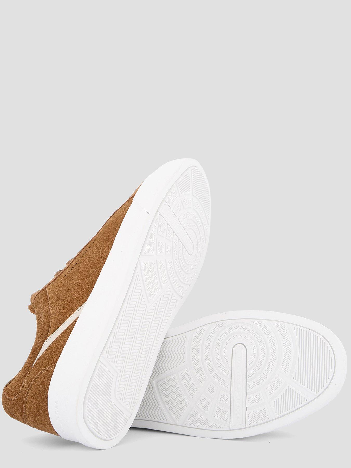 Image 4 of 7 of Tommy Hilfiger Premium Leather Court Sneakers - Brown