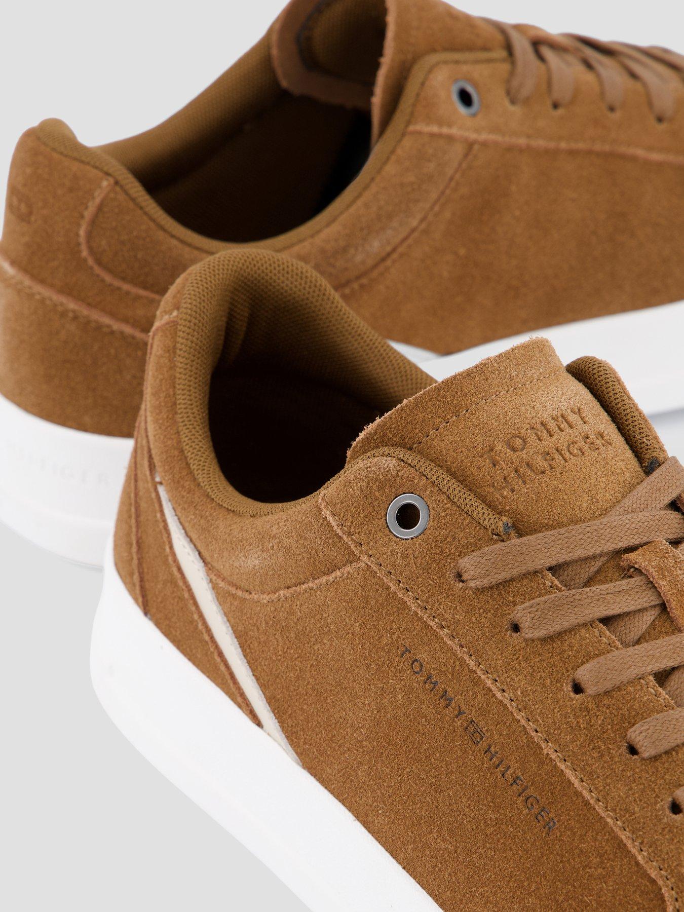 Image 5 of 7 of Tommy Hilfiger Premium Leather Court Sneakers - Brown