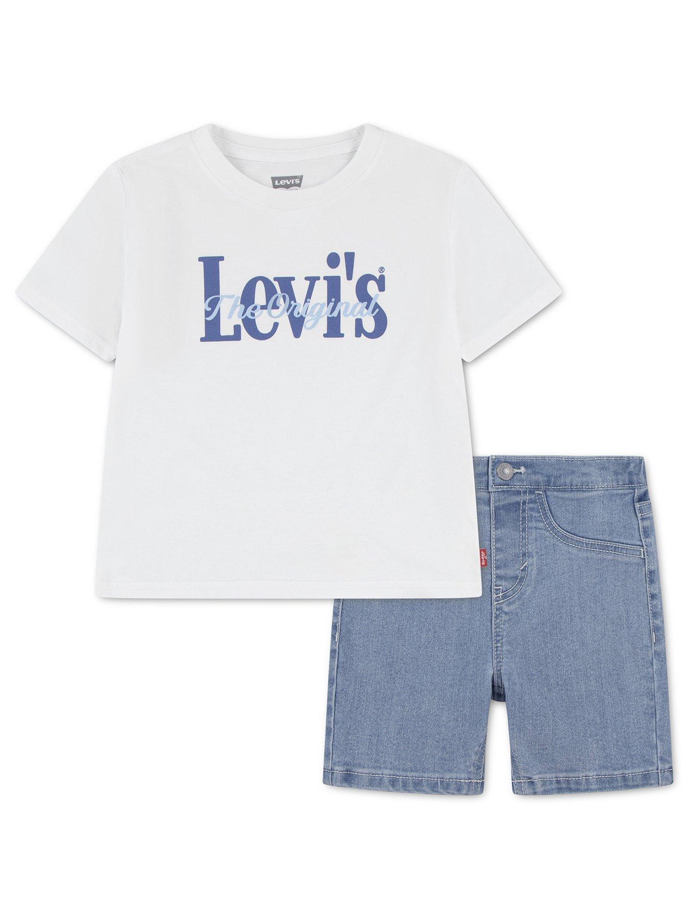 Levi's Baby Boys Logo T-Shirt And Short Set - White