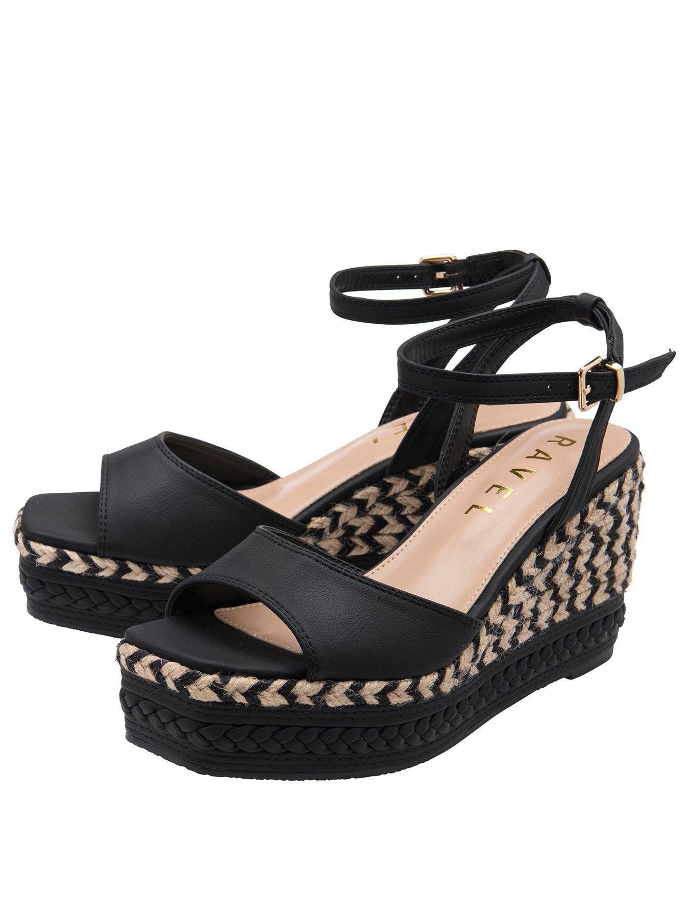 ravel-canning-weave-wedge-sandal-blackstillFront