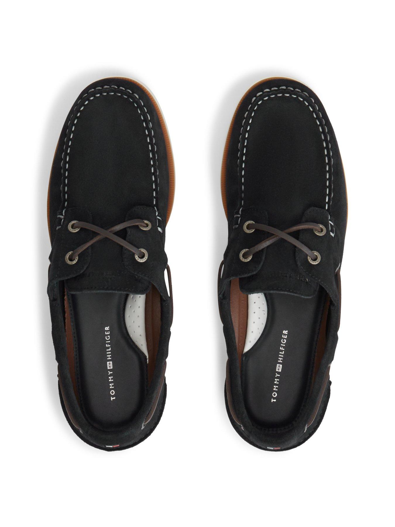 Image 5 of 5 of Tommy Hilfiger Suede Boat Shoes - Navy