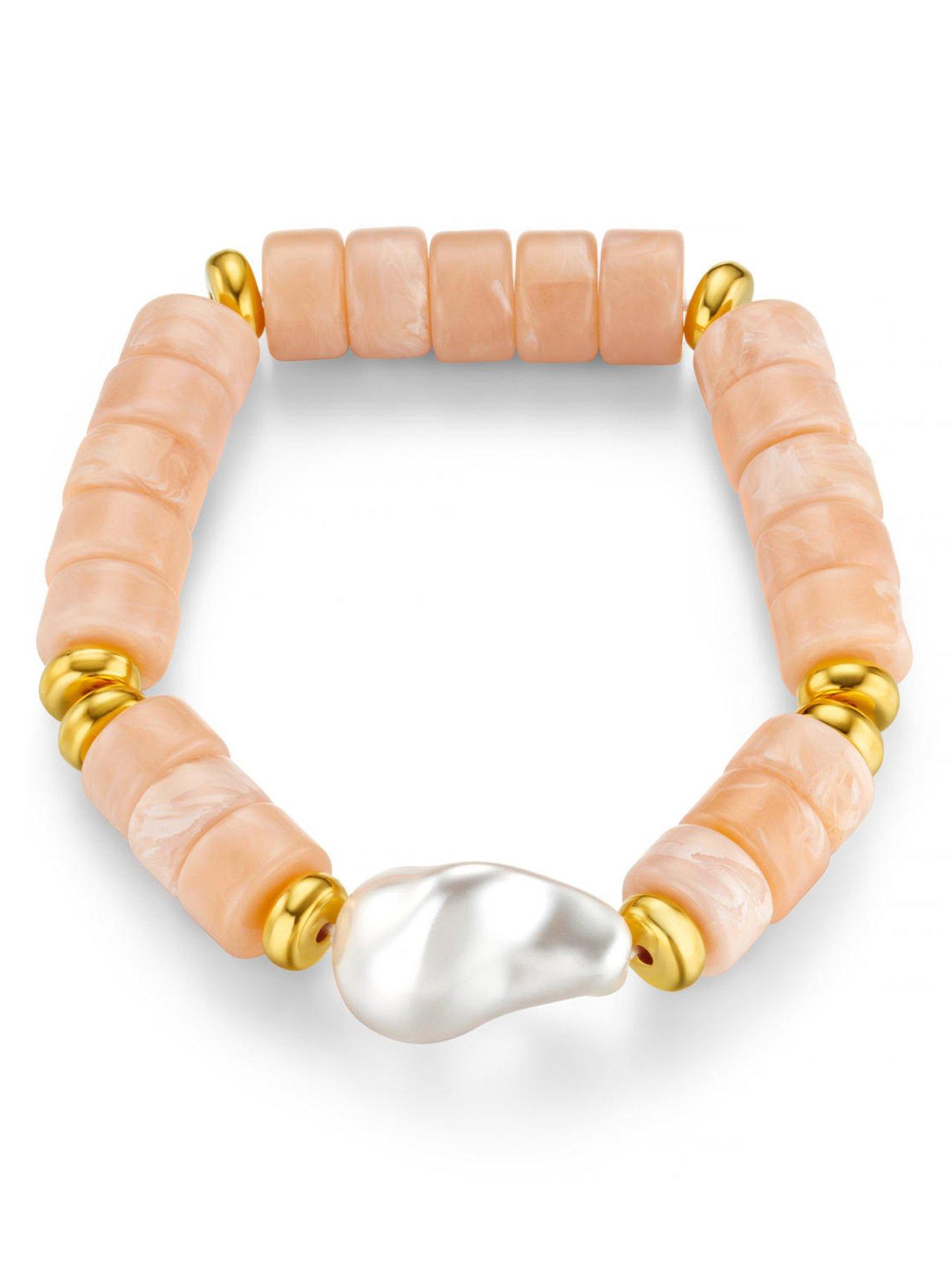 Image 2 of 3 of Orelia Statement Pearl & Bead Bracelet