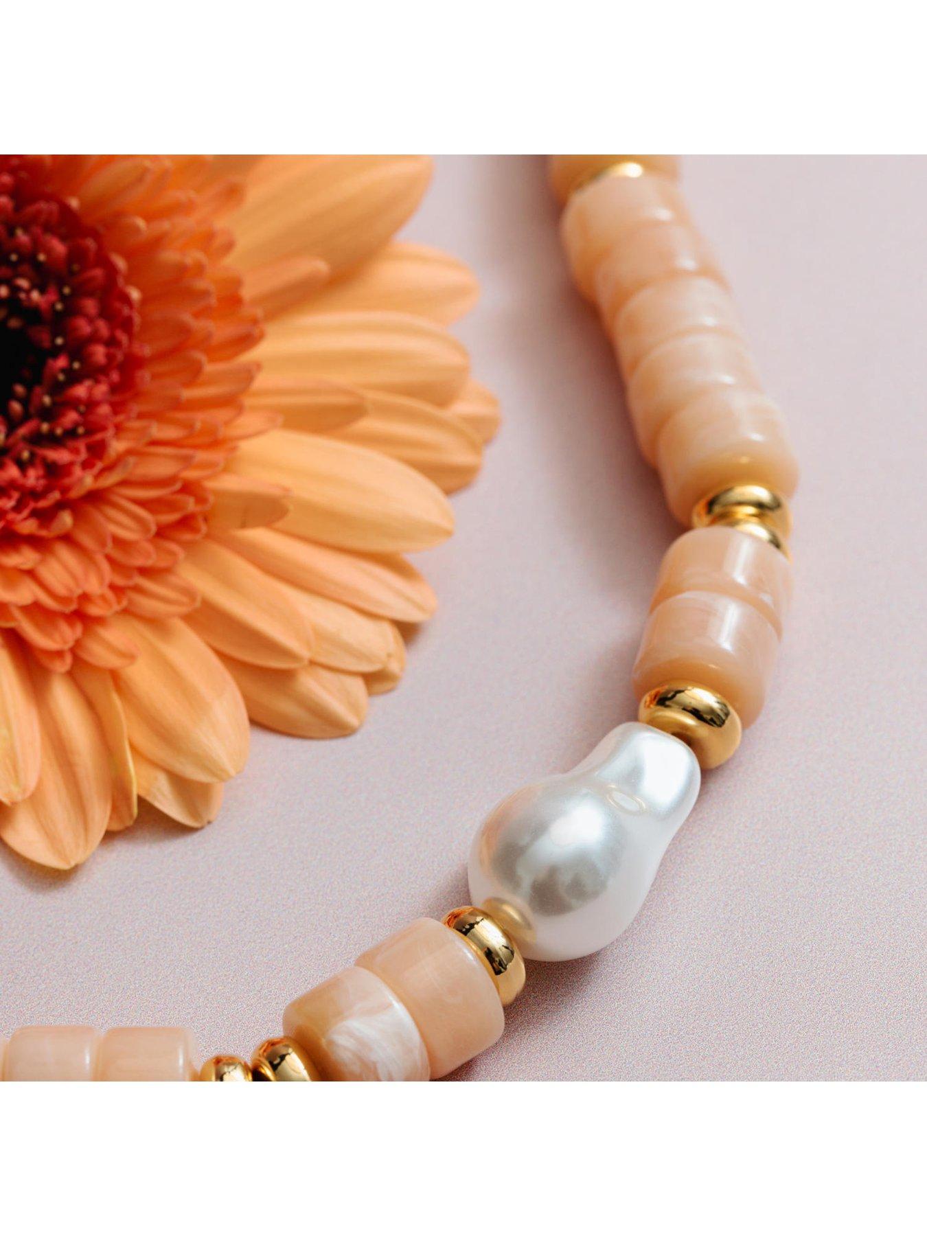 Image 3 of 3 of Orelia Statement Pearl & Bead Bracelet