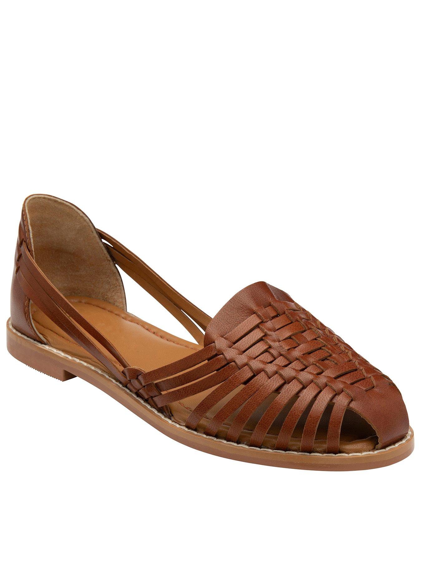 Ravel Glant Weave Closed Toe Flat Shoe- Tan