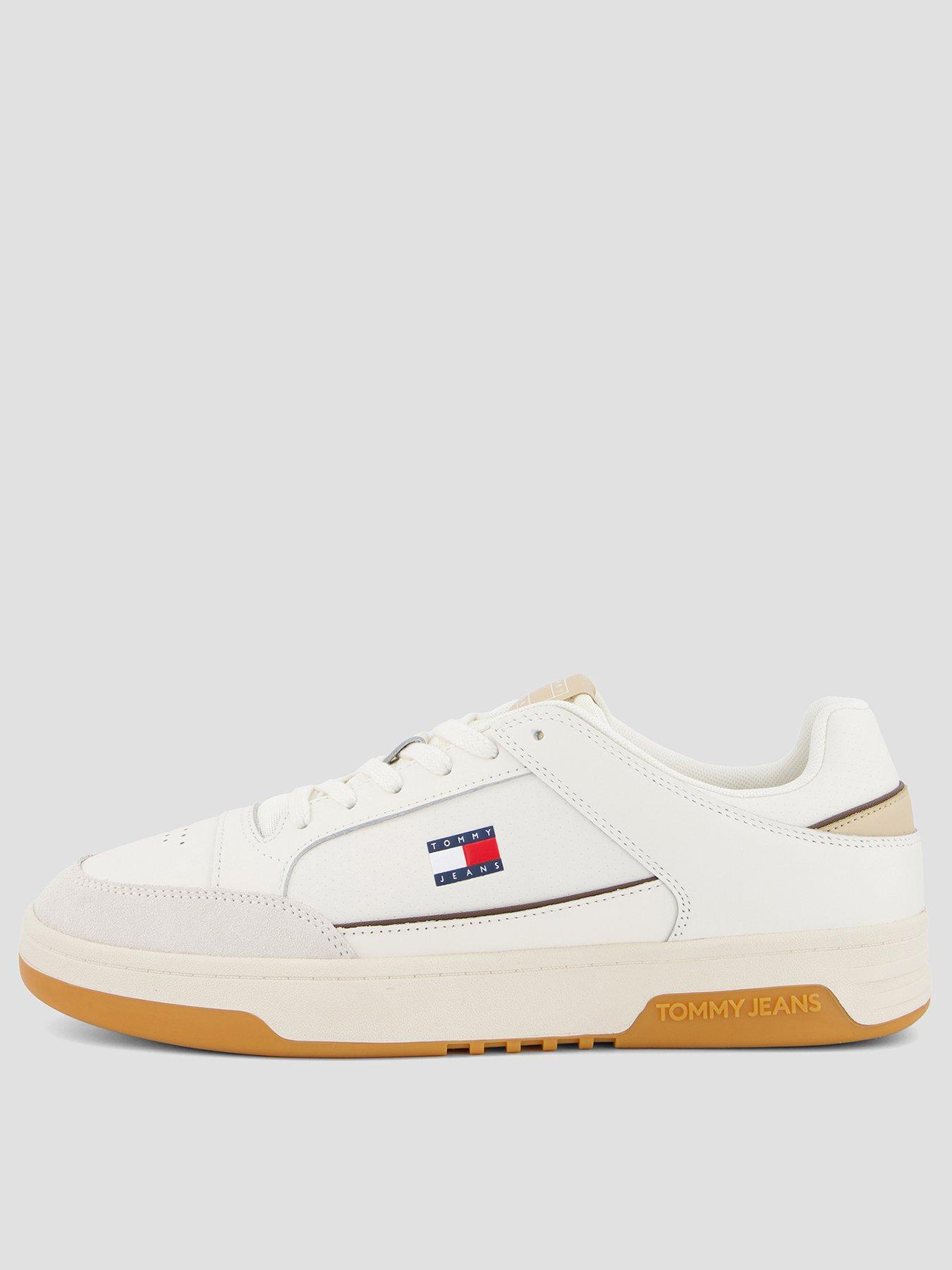 Tommy Jeans Leather Cupsole Trainers - Off White