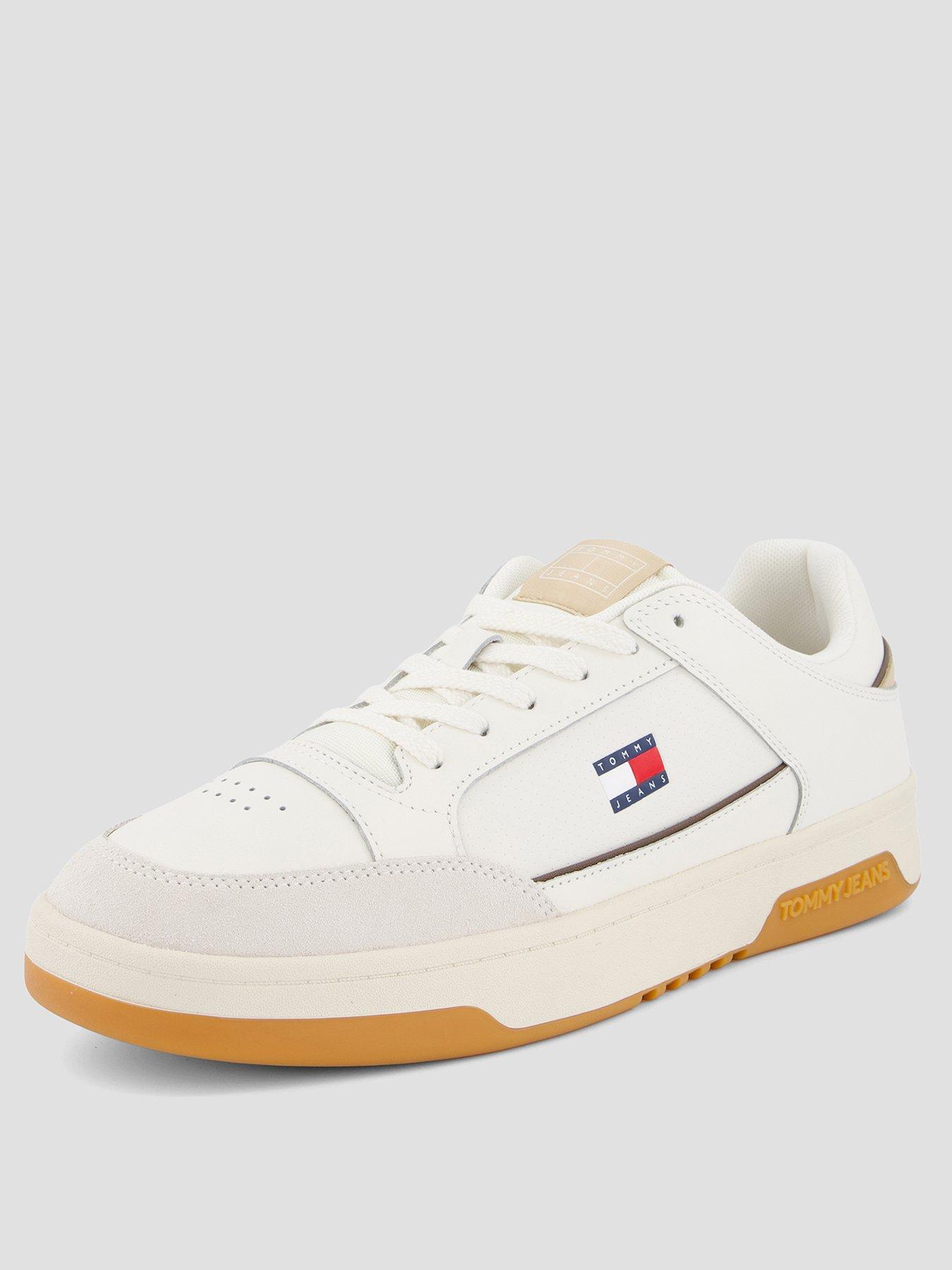 Image 2 of 7 of Tommy Jeans Leather Cupsole Trainers - Off White