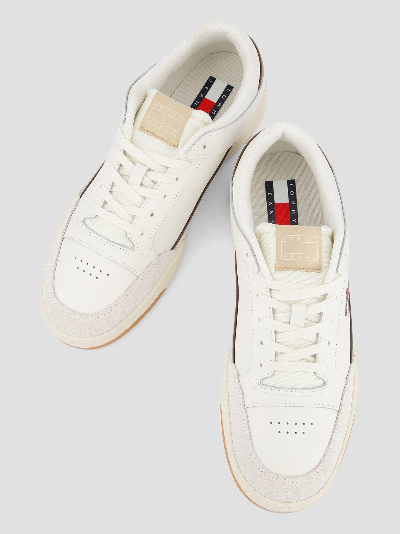Image 3 of 7 of Tommy Jeans Leather Cupsole Trainers - Off White