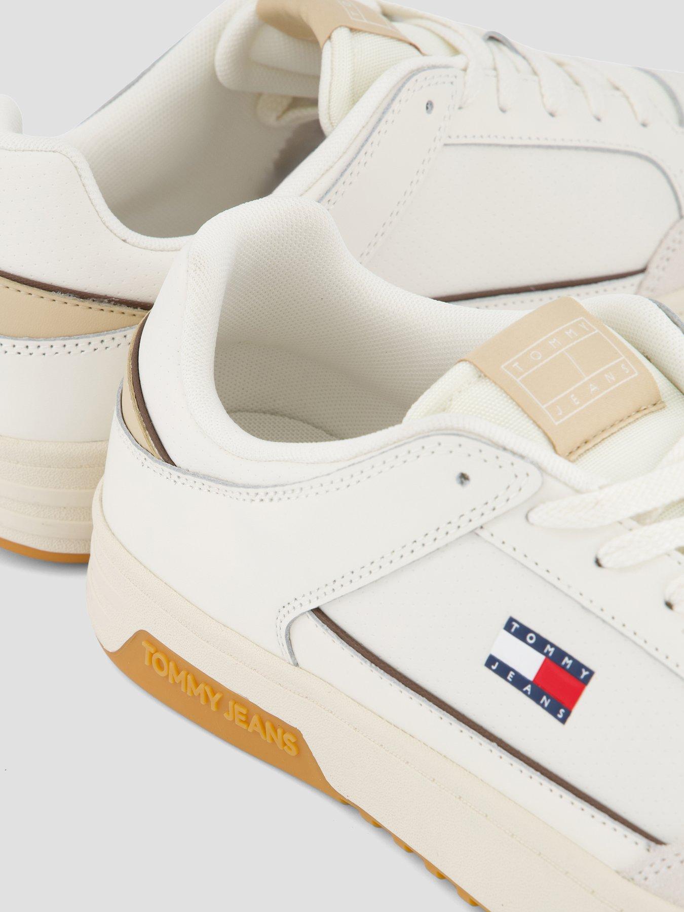 Image 5 of 7 of Tommy Jeans Leather Cupsole Trainers - Off White