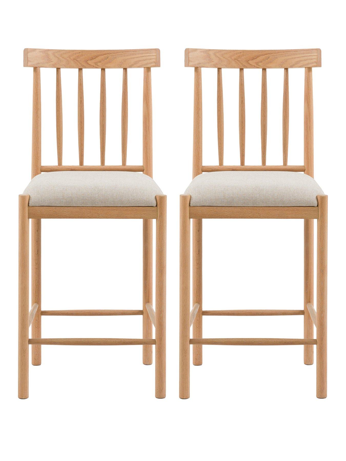 Image 1 of 4 of Gallery Direct Set of 2 Eton Natural Bar Stools - Natural