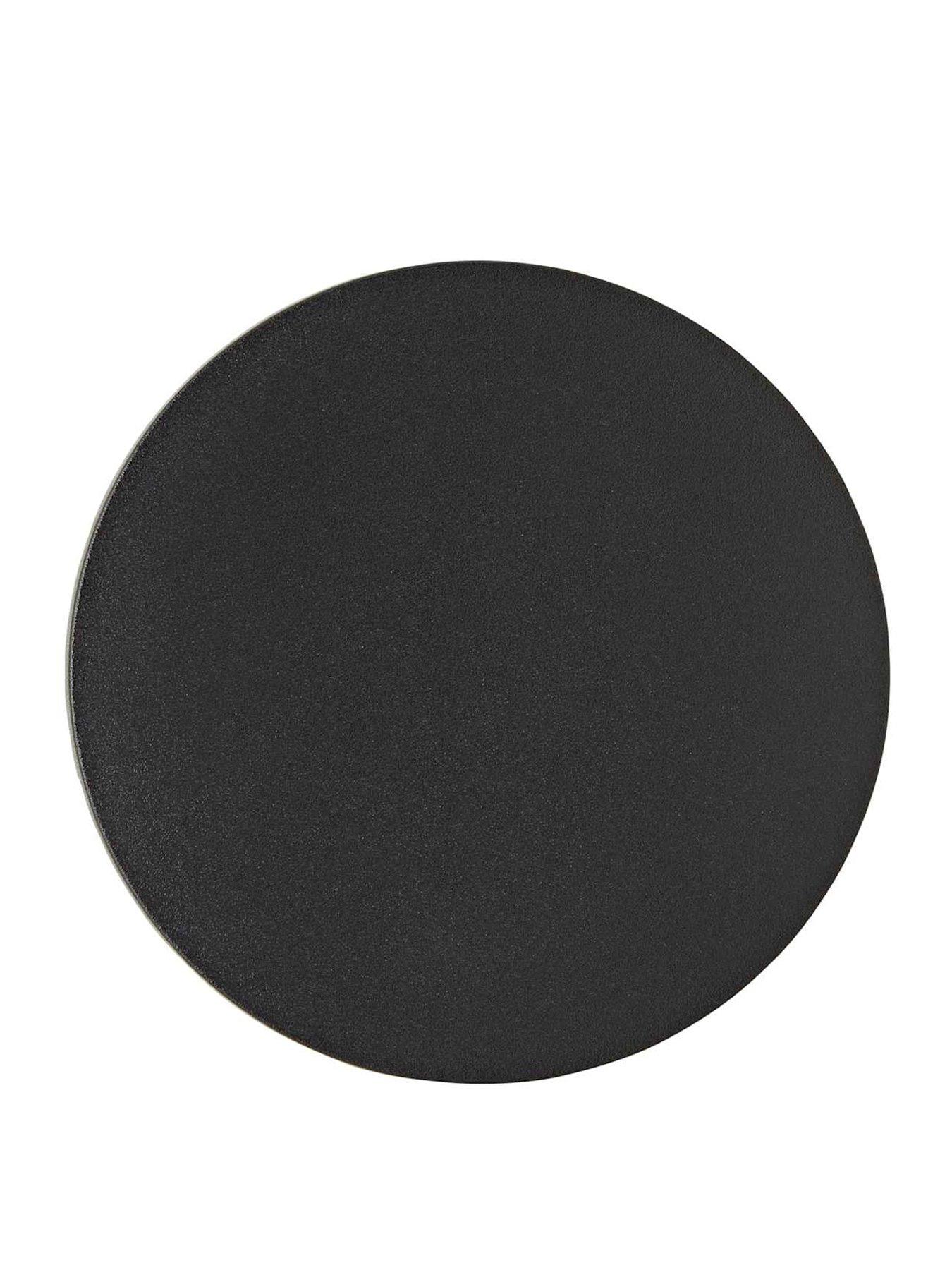 valuelights-chad-matte-black-backlit-circle-ip65-integrated-led-outdoor-wall-lightstillFront
