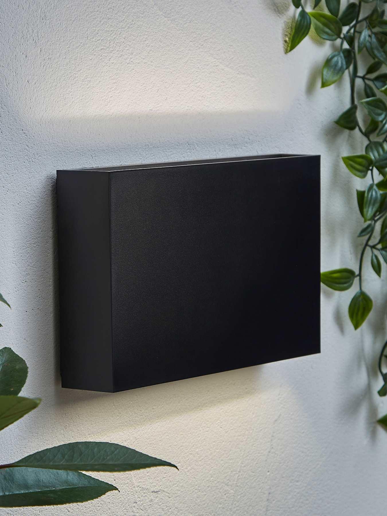 valuelights-jake-matte-black-ip65-integrated-led-updown-outdoor-wall-lightfront