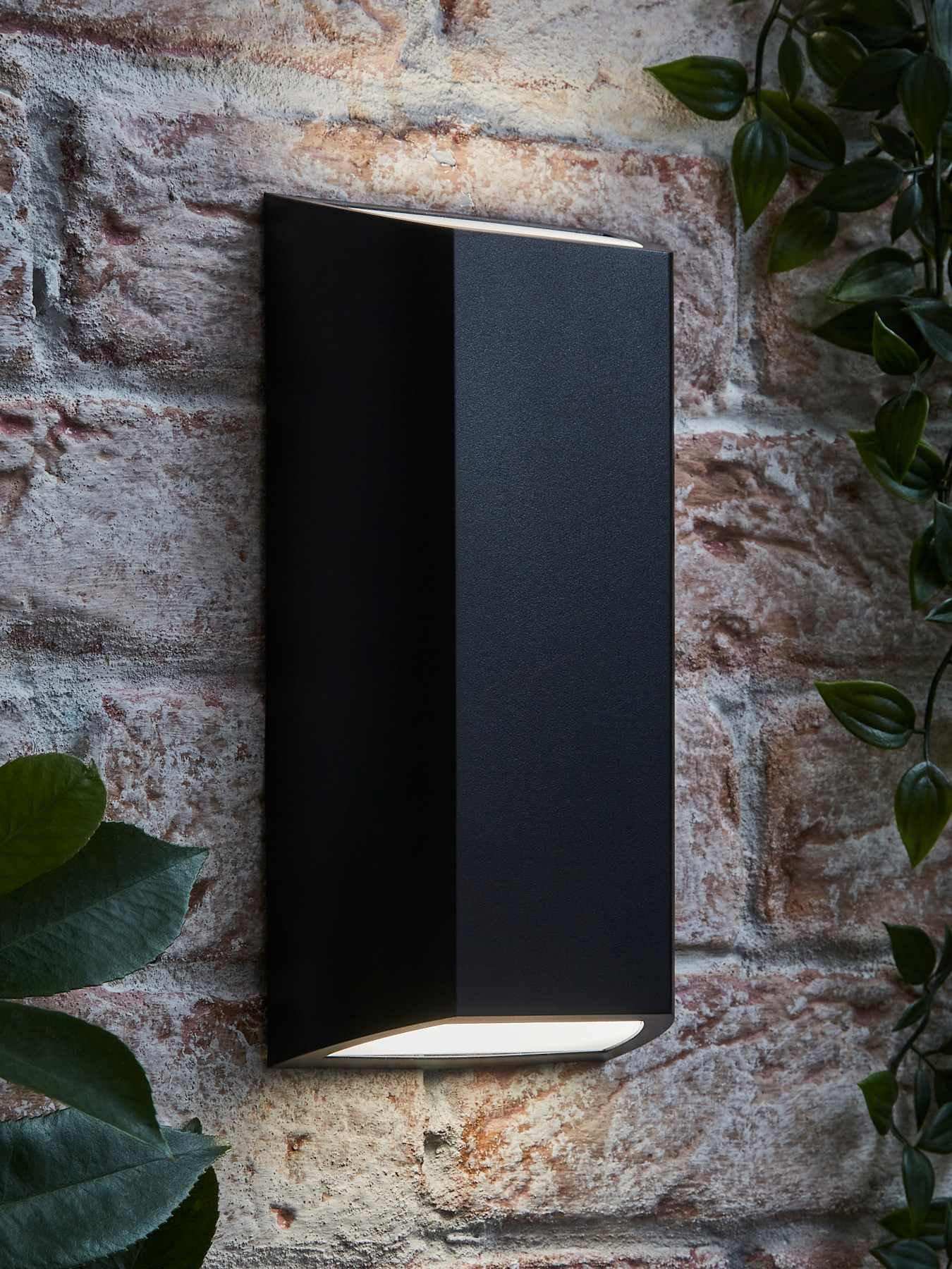 valuelights-leon-matte-black-ip65-integrated-led-updown-outdoor-wall-lightfront