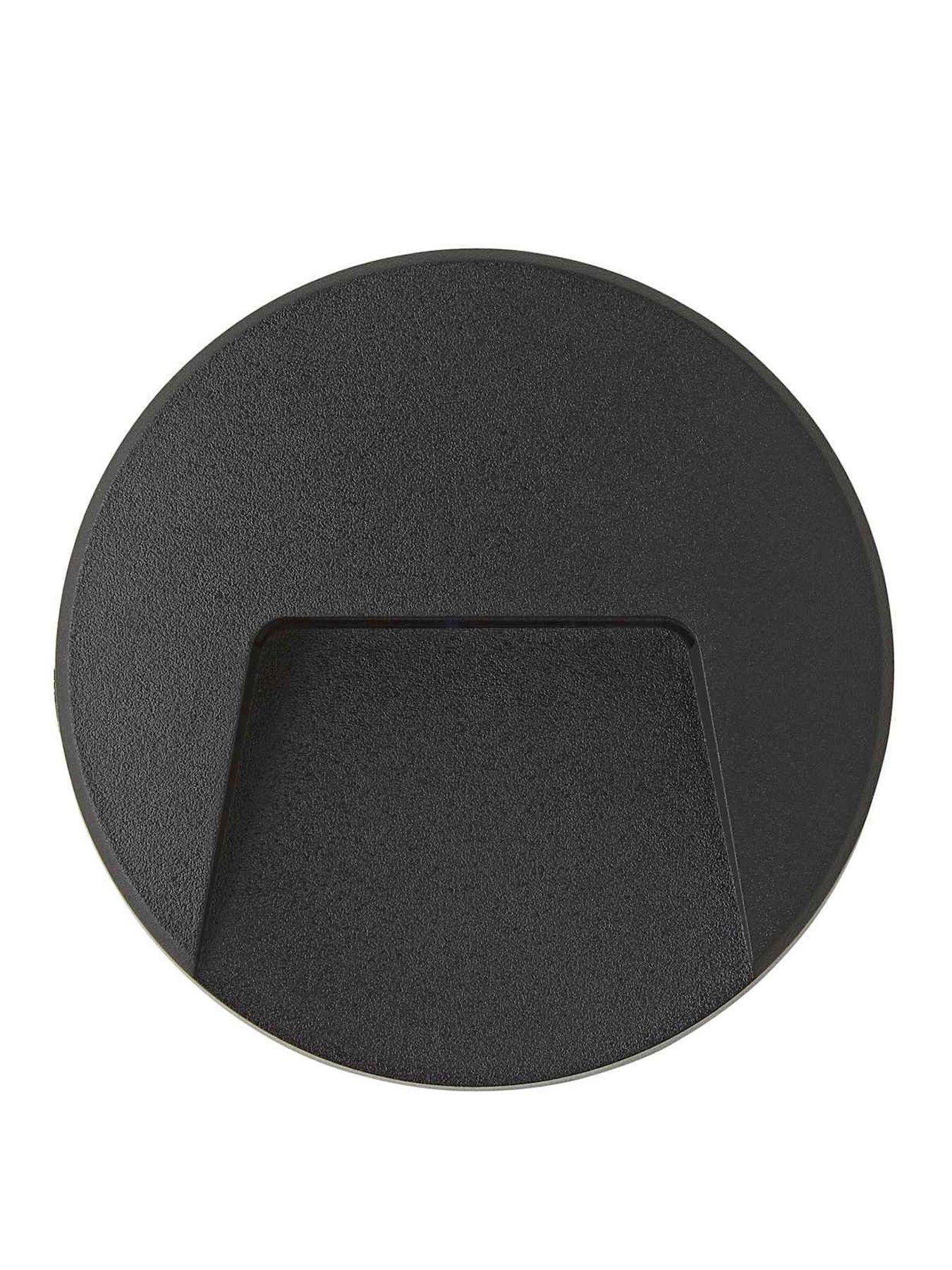 valuelights-sam-black-round-ip65-integrated-led-outdoor-wall-lightstillFront
