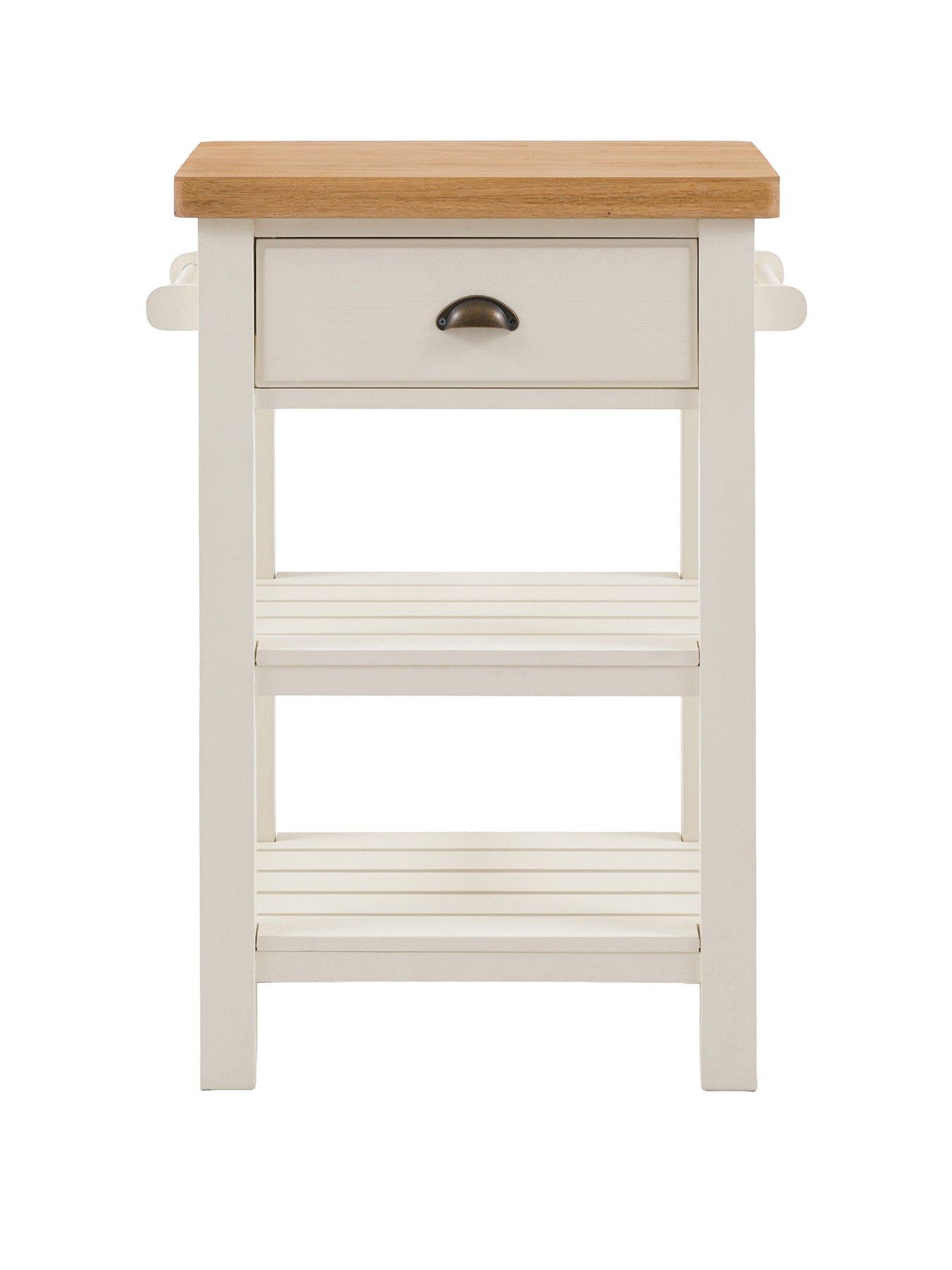 Image 1 of 6 of Gallery Direct Eton Butchers Block Side Table -&nbsp;White