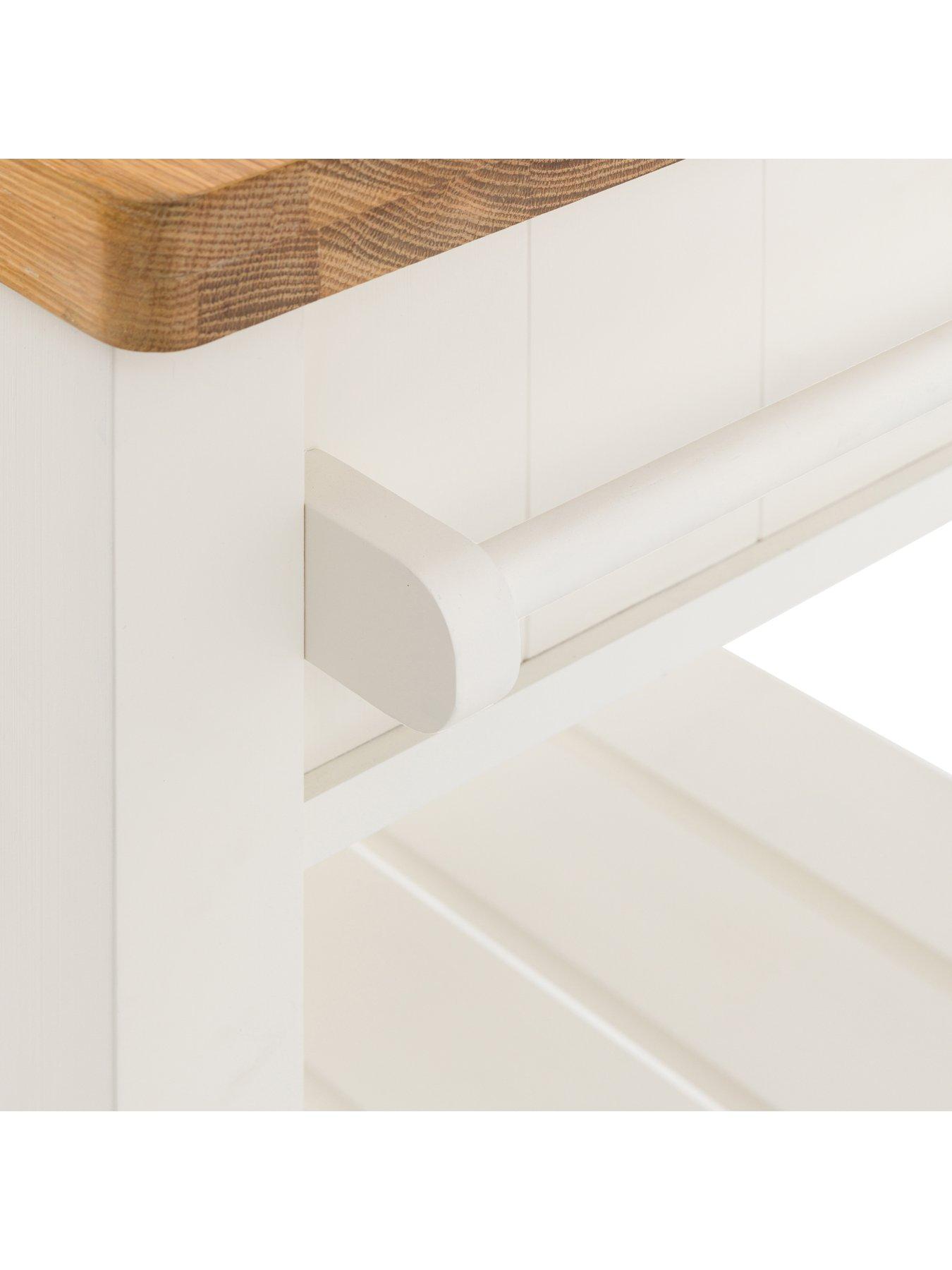 Image 6 of 6 of Gallery Direct Eton Butchers Block Side Table -&nbsp;White