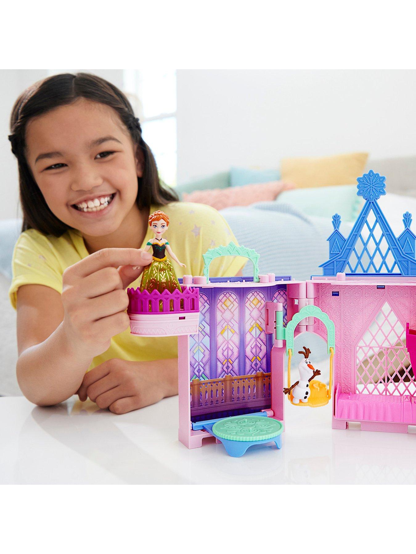Image 2 of 8 of Disney Frozen Disney Frozen Storytime Stackers Playset, Anna's Arendelle Castle Dollhouse with Small Doll