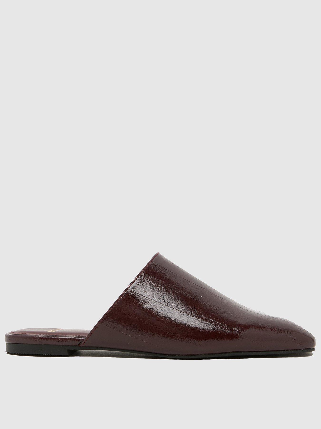 Schuh Latina Backless Flat - Burgundy