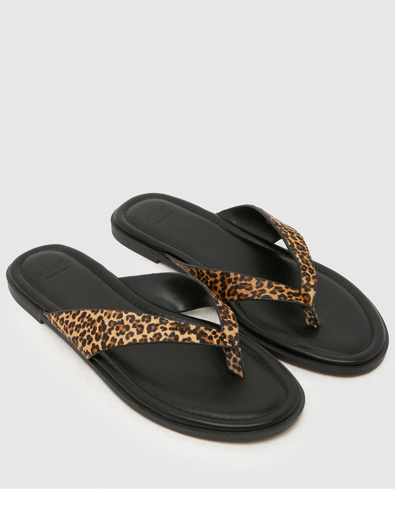 Schuh Thailand Leather Toe Post - Beige  &  Brown