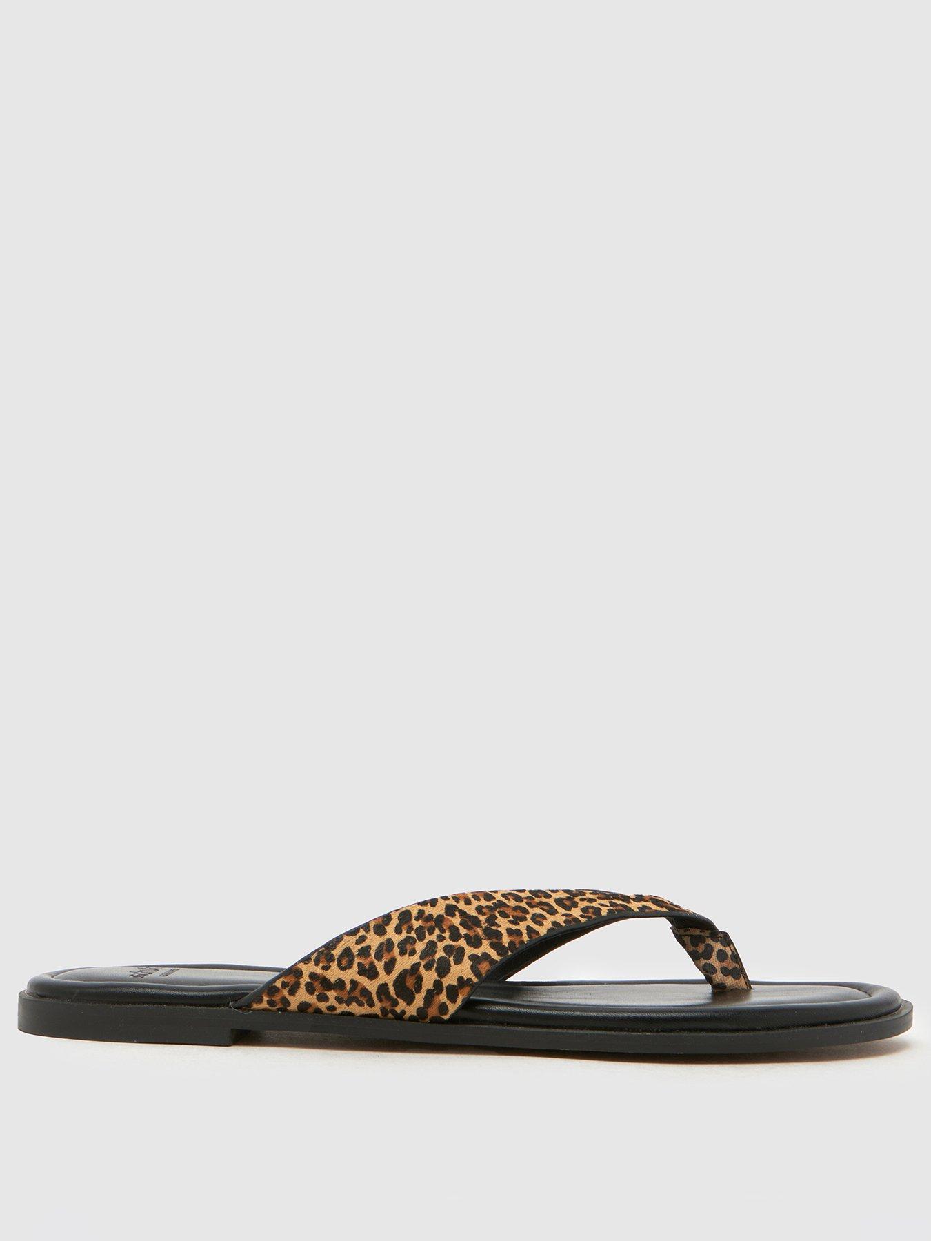 Image 2 of 4 of Schuh Thailand Leather Toe Post - Beige &amp; Brown