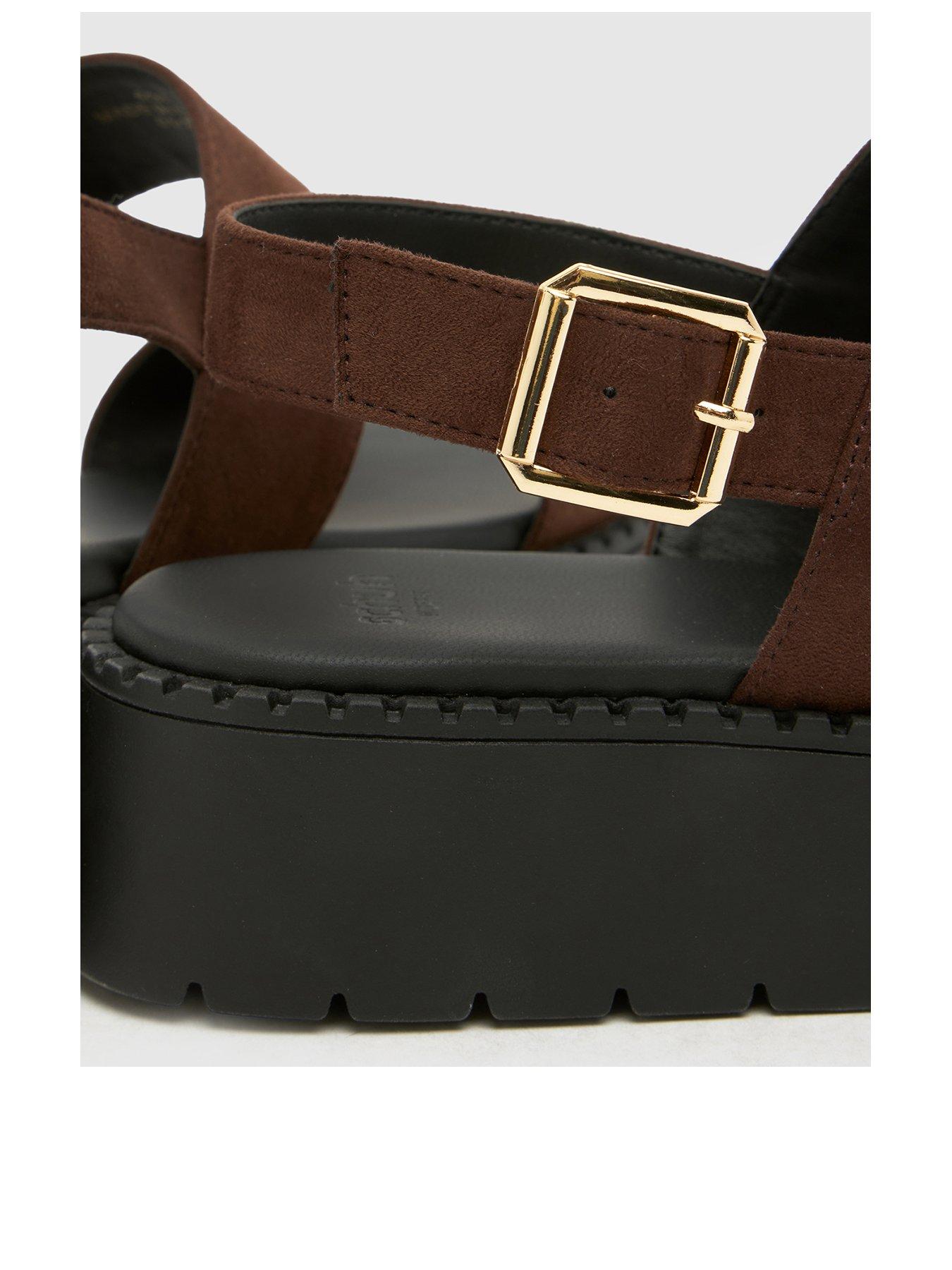 Image 3 of 4 of Schuh Wide Fit Tuscany Chunky Sandal - Brown