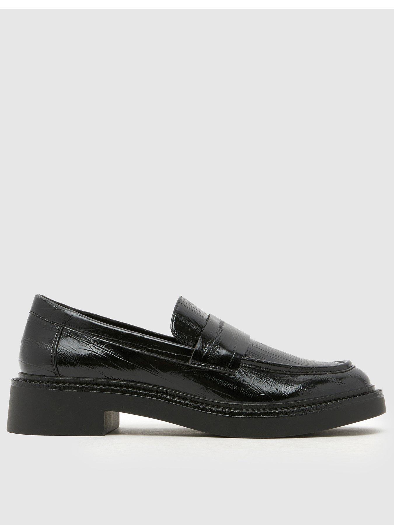 schuh-leicester-chunky-loafer-blackfront