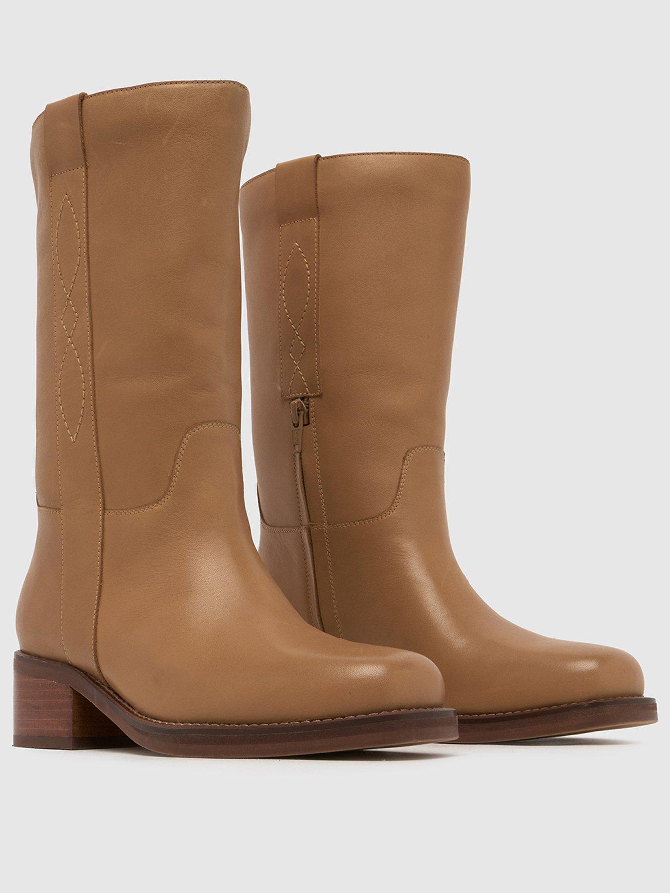 schuh-delany-leather-pull-on-calf-boot-tanstillFront