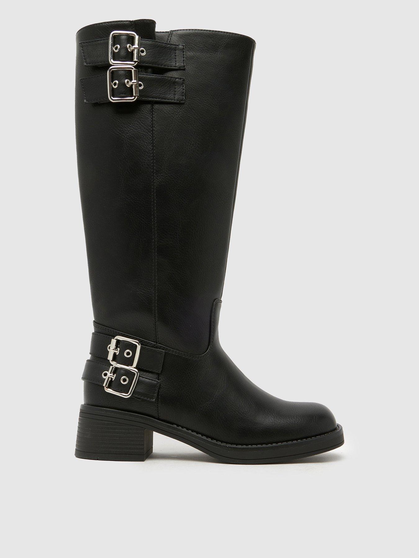 Schuh Disk Buckle Biker Boot - Brown