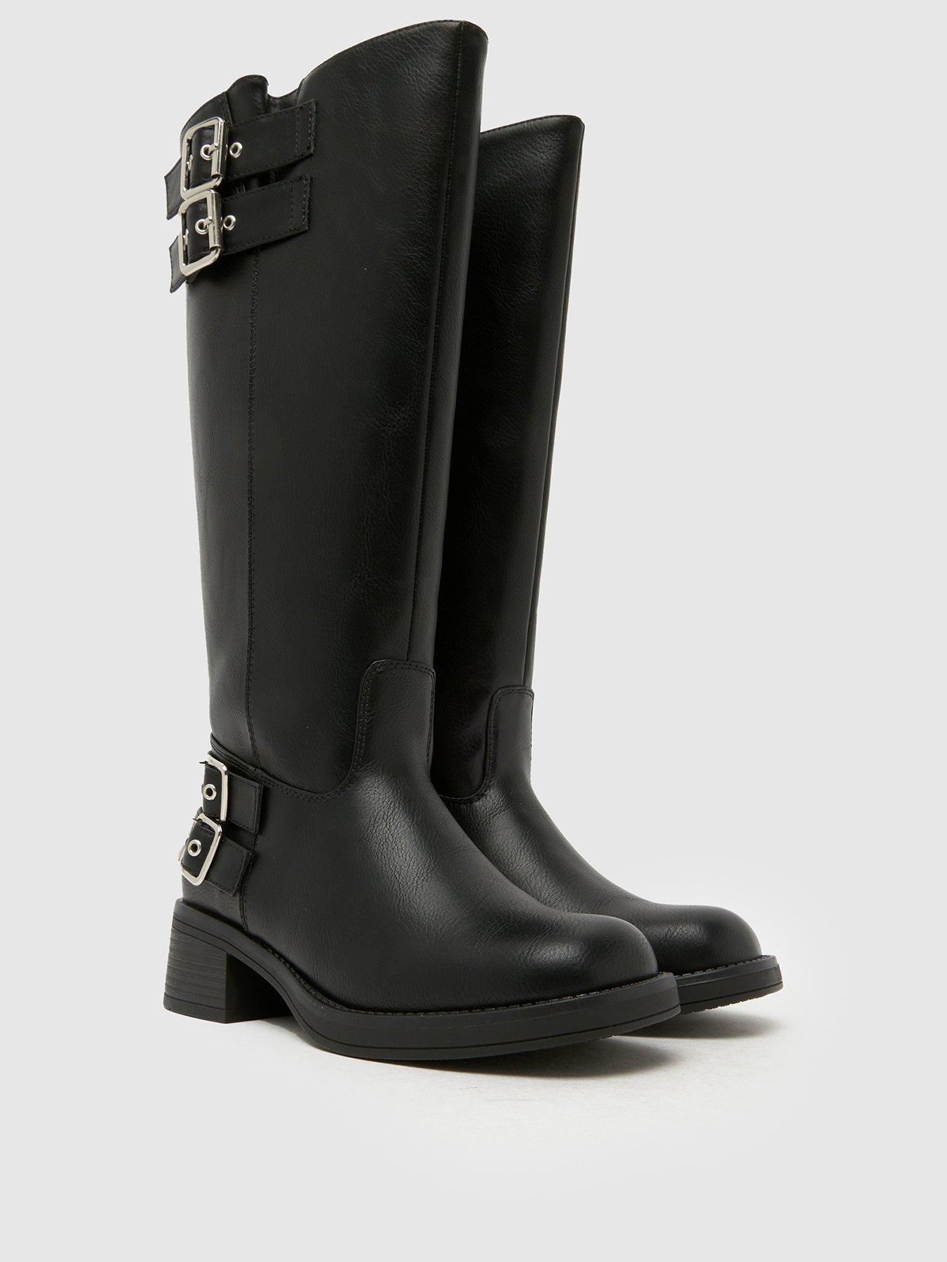 schuh-disk-buckle-biker-boot-brownstillFront