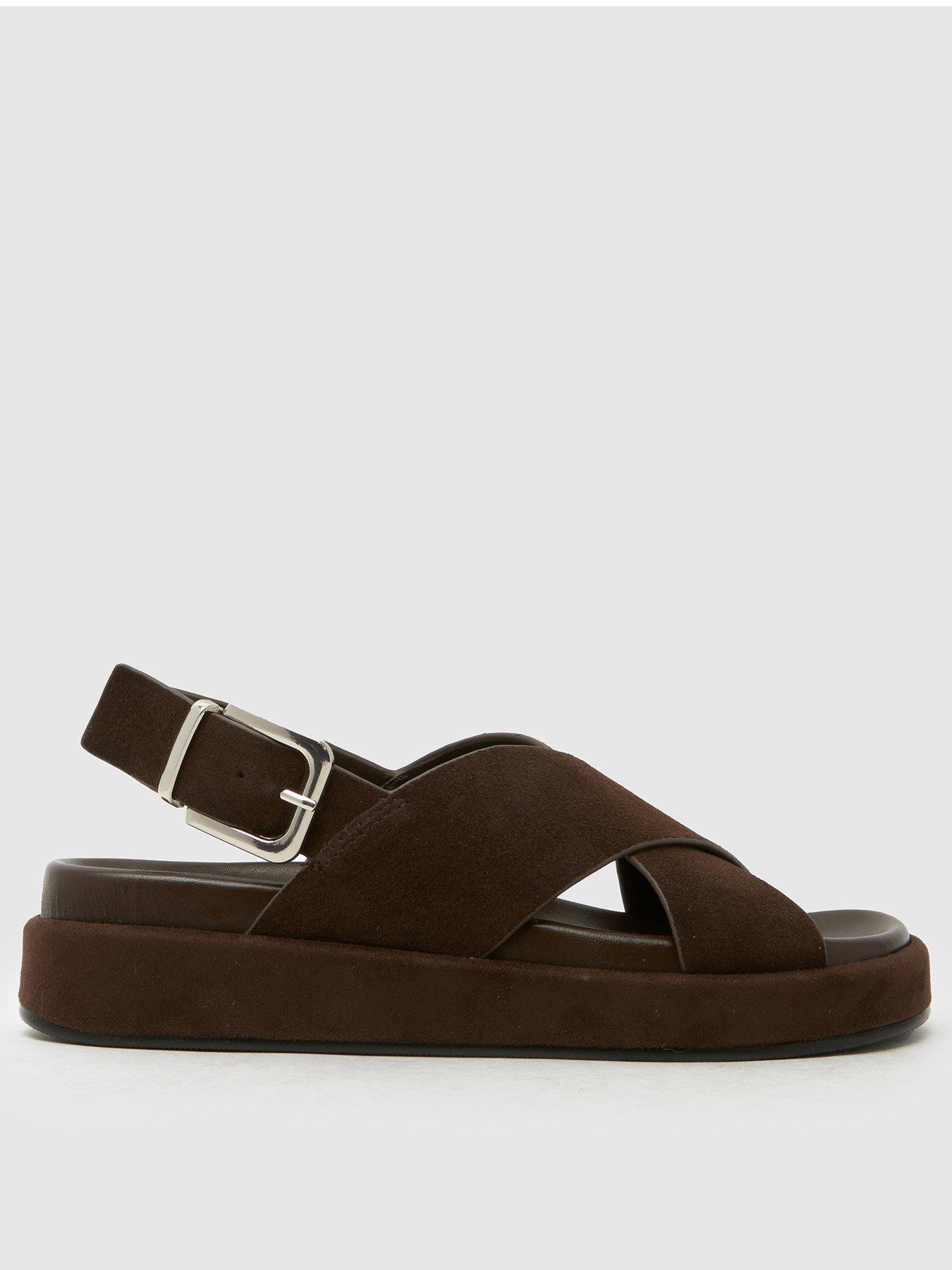 schuh-tennessee-suede-cross-strap-sandal-brownfront