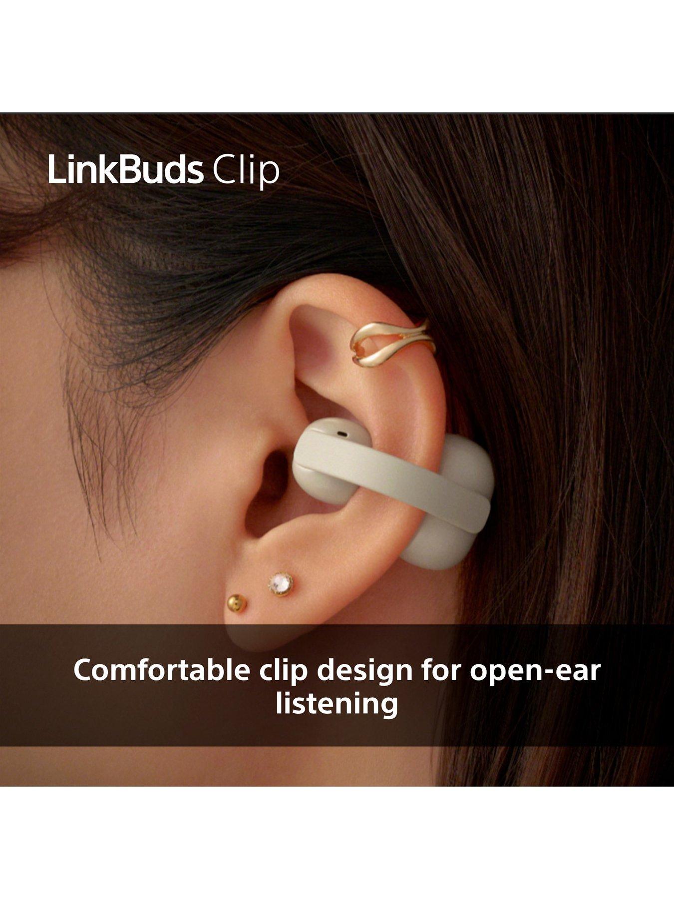 Image 3 of 8 of Sony Sony WFLC-900 LinkBuds Clip Open-Ear Headphones Greige