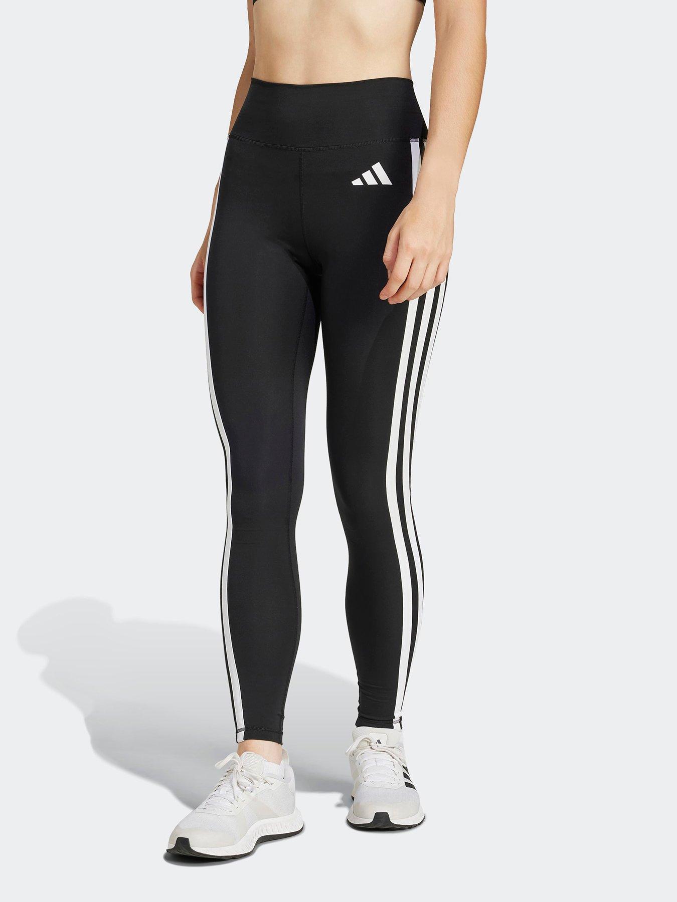 Image 1 of 5 of adidas Women's Optime Essentials 3-Stripes 7/8 Leggings - Black