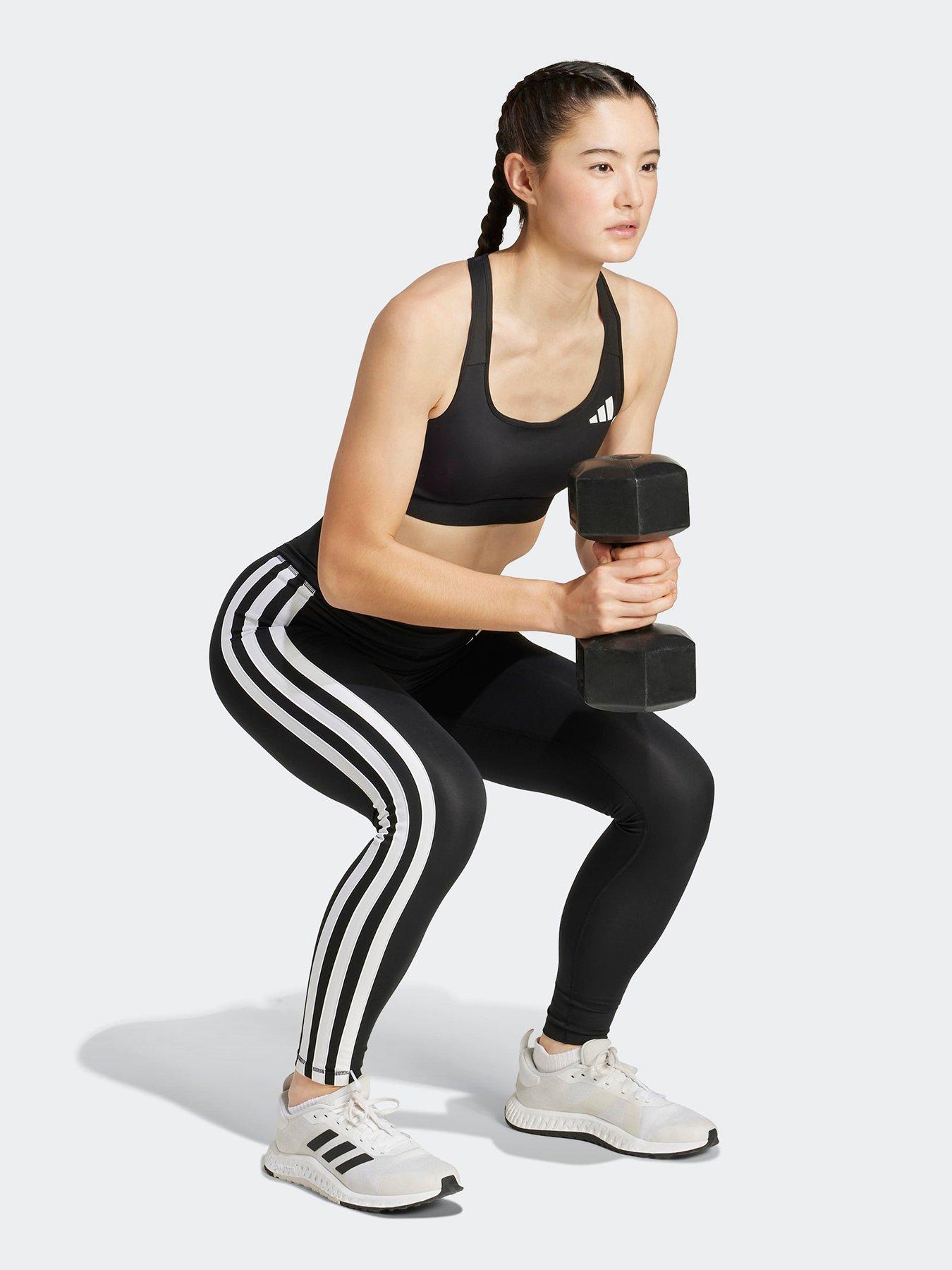 Image 3 of 5 of adidas Women's Optime Essentials 3-Stripes 7/8 Leggings - Black