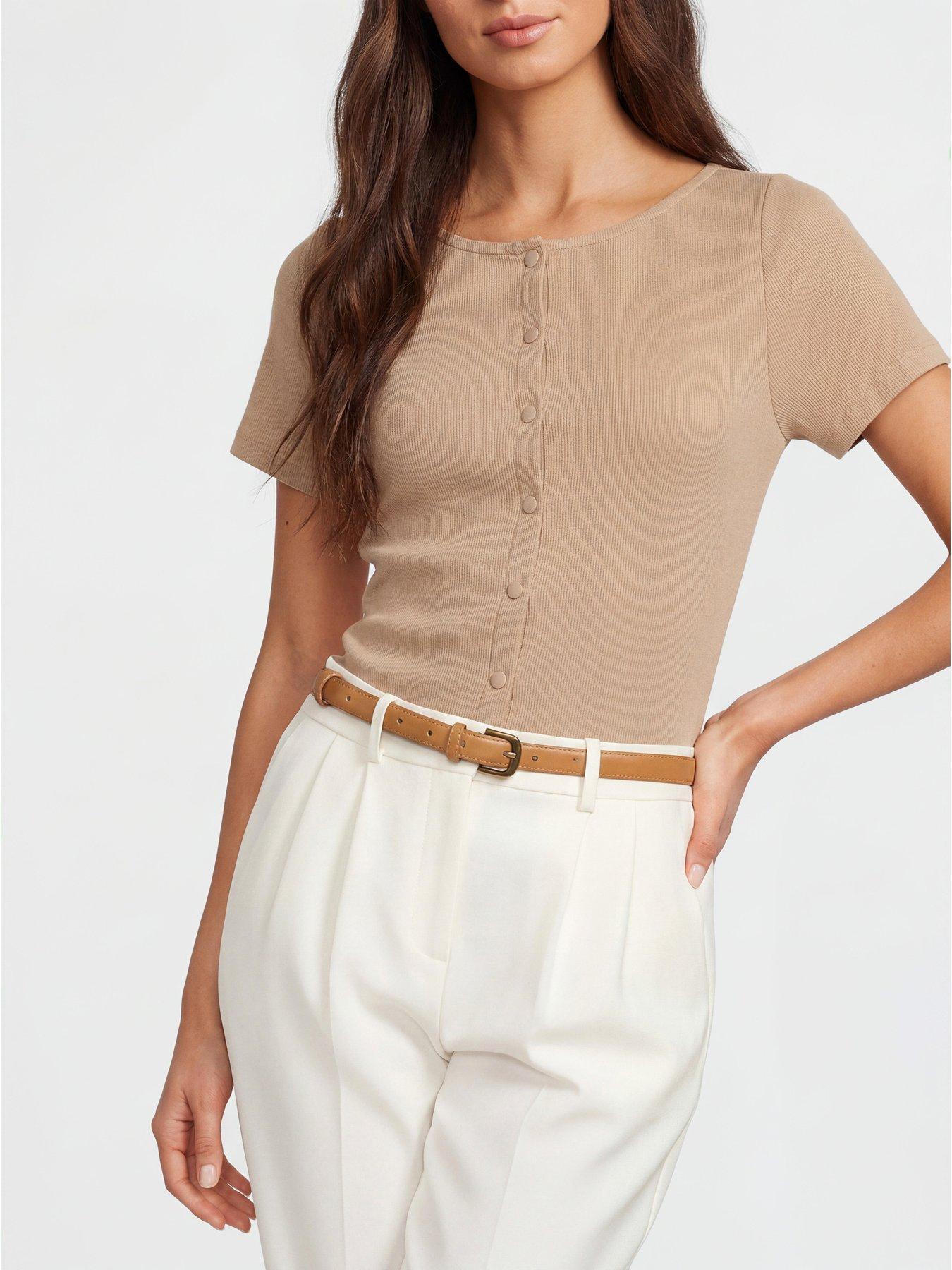 Image 2 of 6 of The Very Collection 3 Pack Skinny Belts - Brown