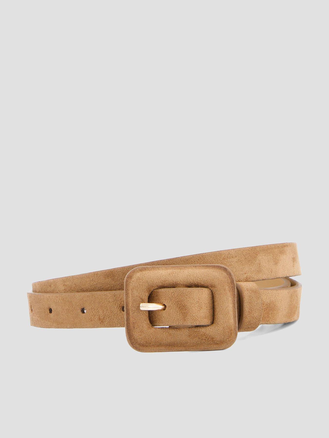 The Very Collection Covered Buckle Belt - Beige