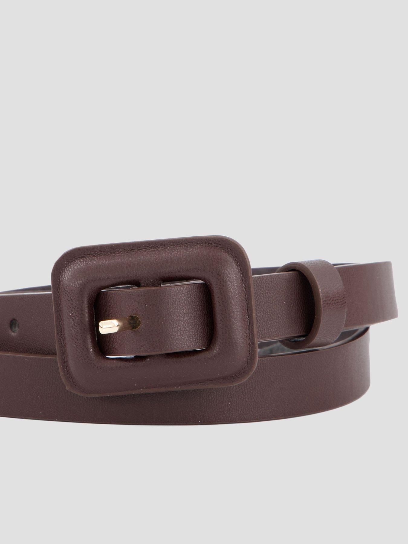 Image 3 of 5 of The Very Collection Covered Buckle Belt - Brown