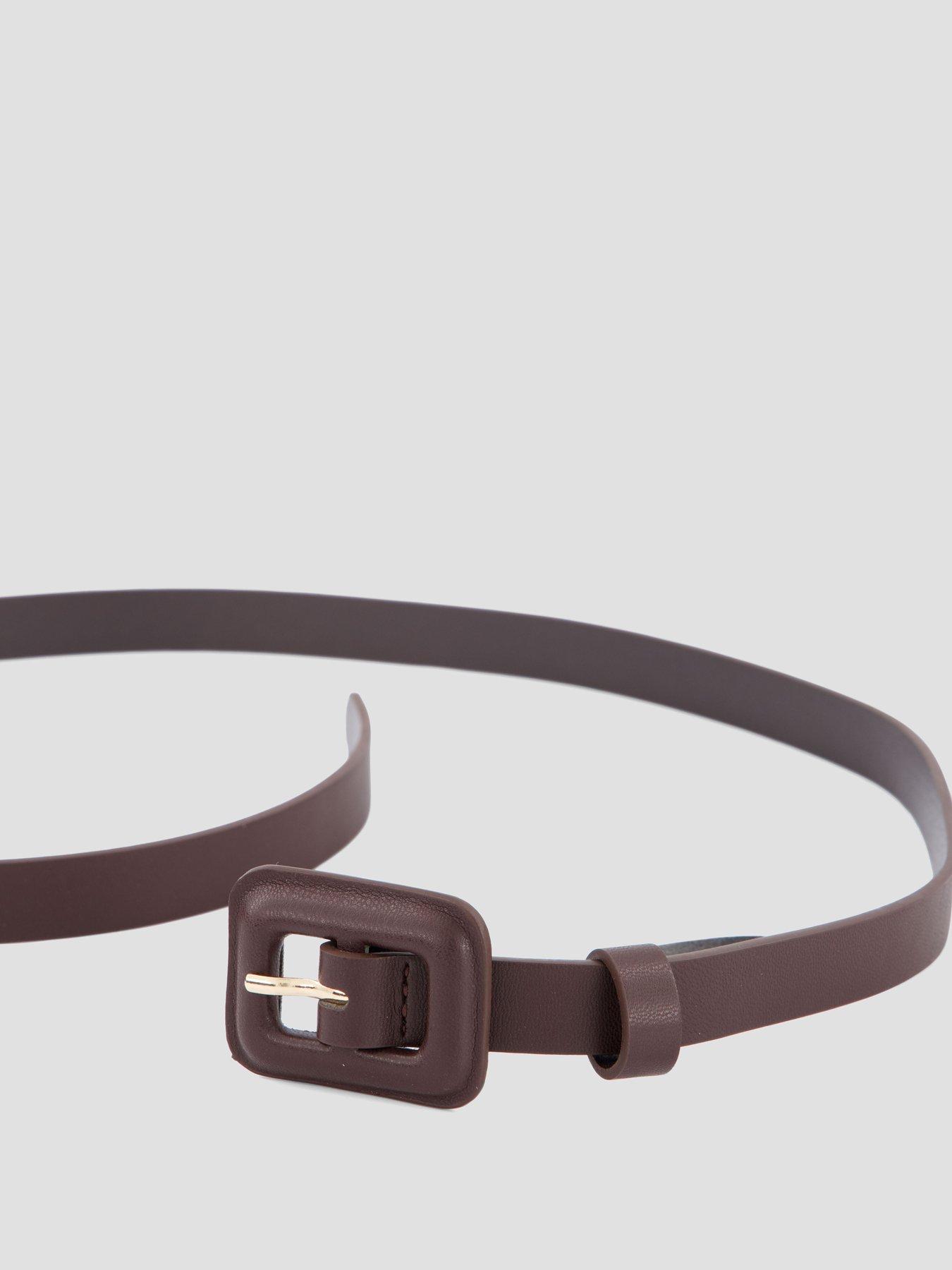Image 4 of 5 of The Very Collection Covered Buckle Belt - Brown