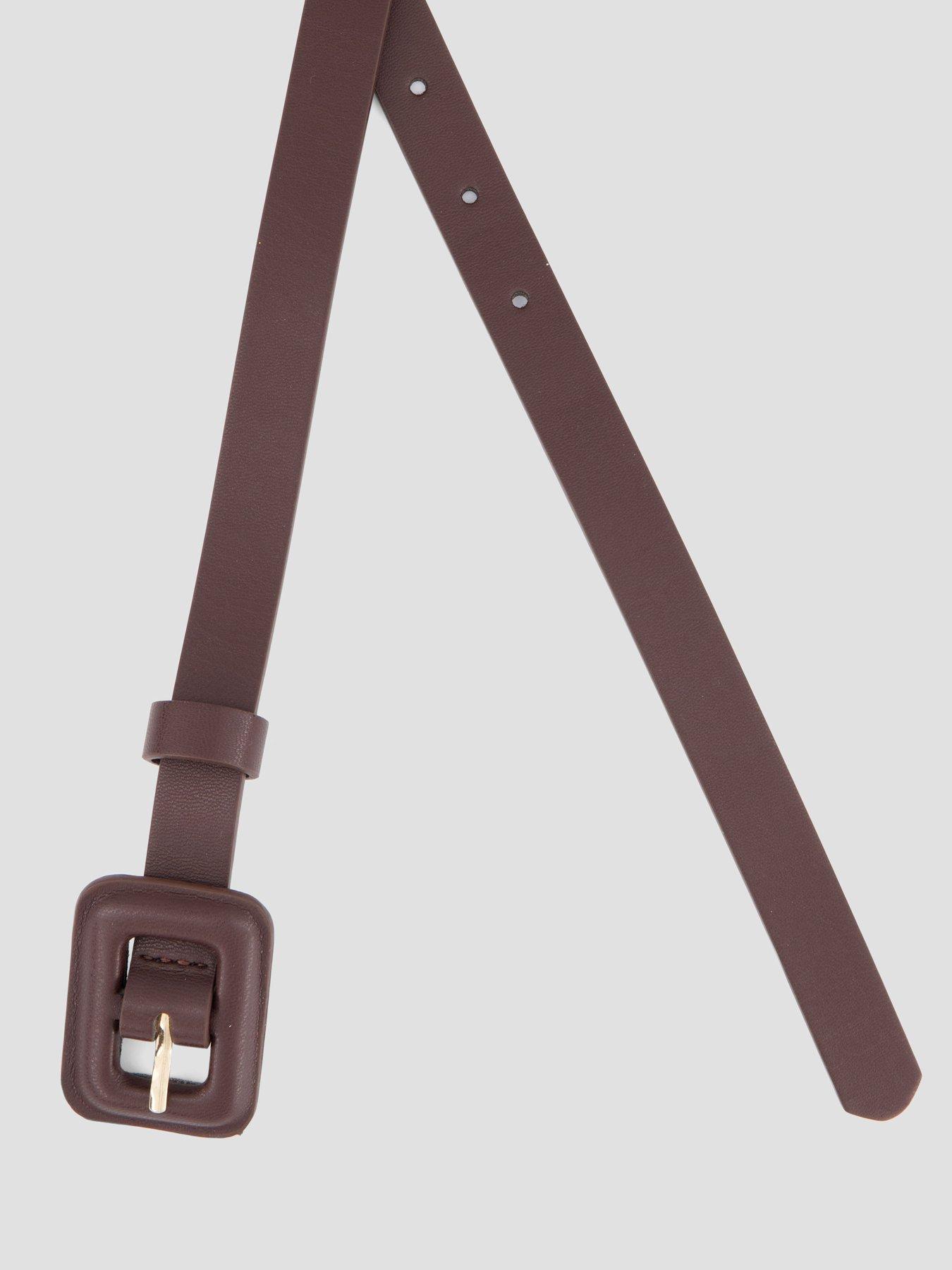 Image 5 of 5 of The Very Collection Covered Buckle Belt - Brown