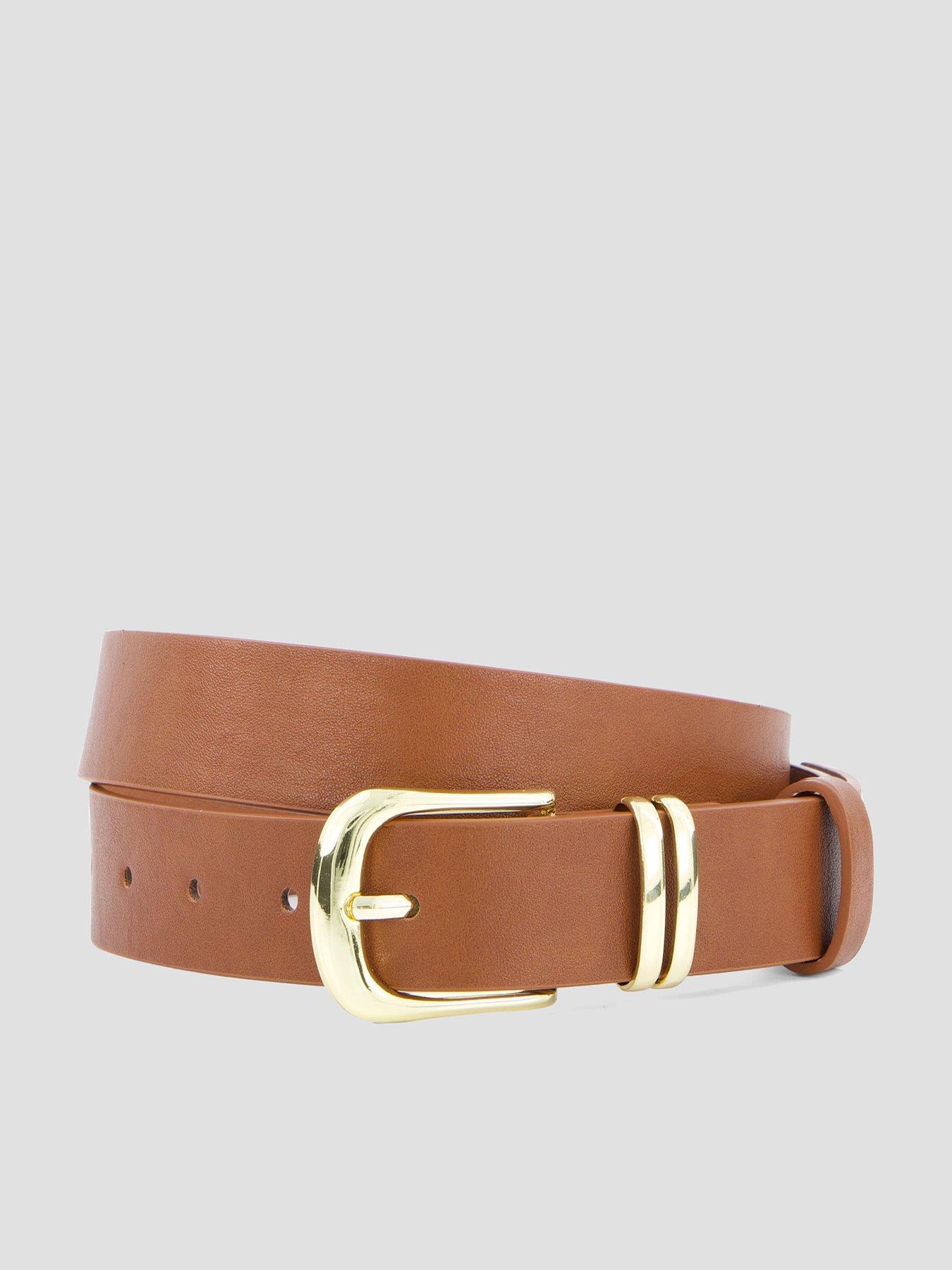 The Very Collection Metal Buckle PU Belt - Brown