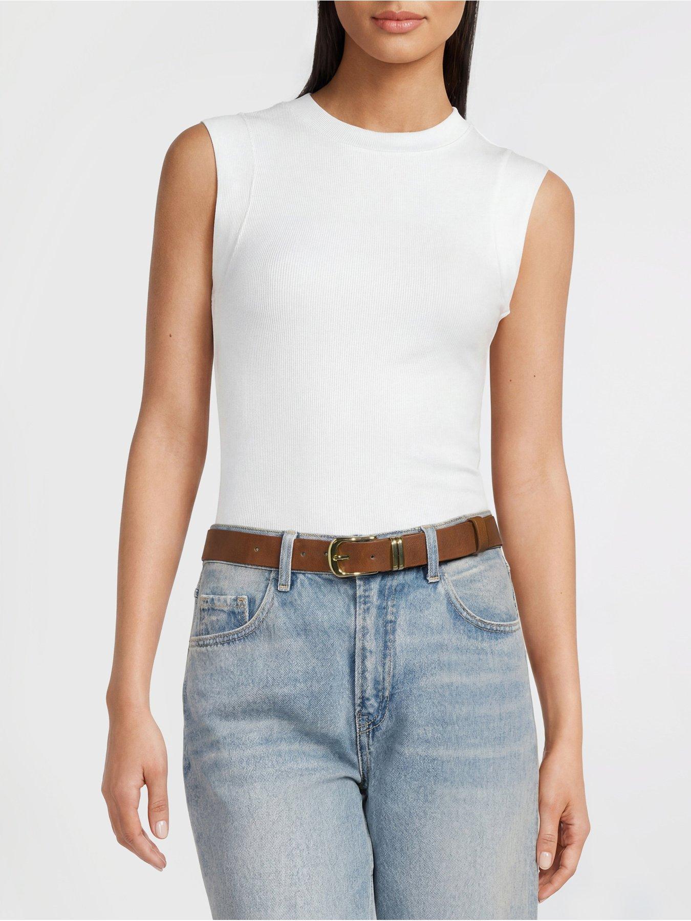 Image 2 of 5 of The Very Collection Metal Buckle PU Belt - Brown