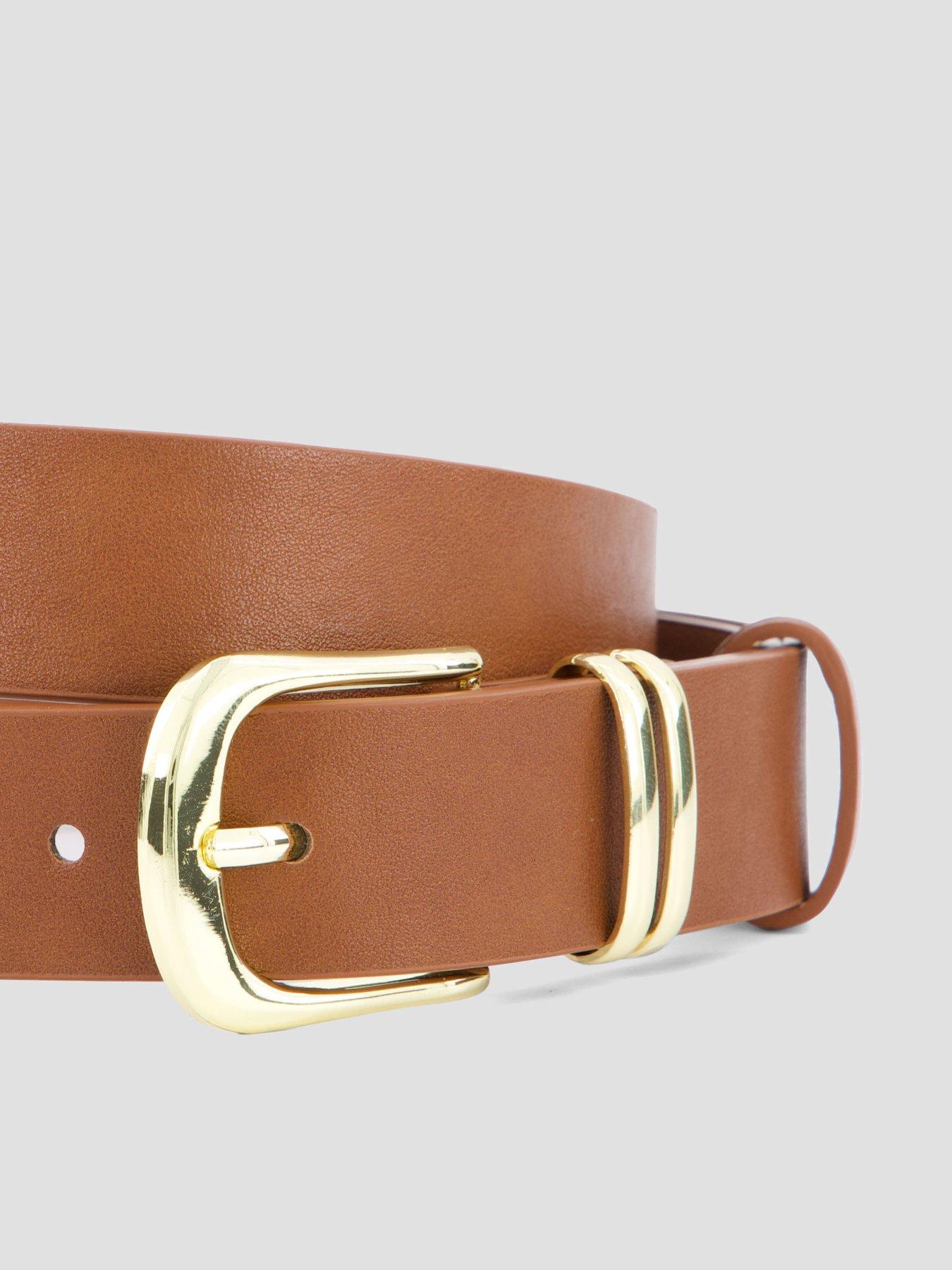 Image 3 of 5 of The Very Collection Metal Buckle PU Belt - Brown