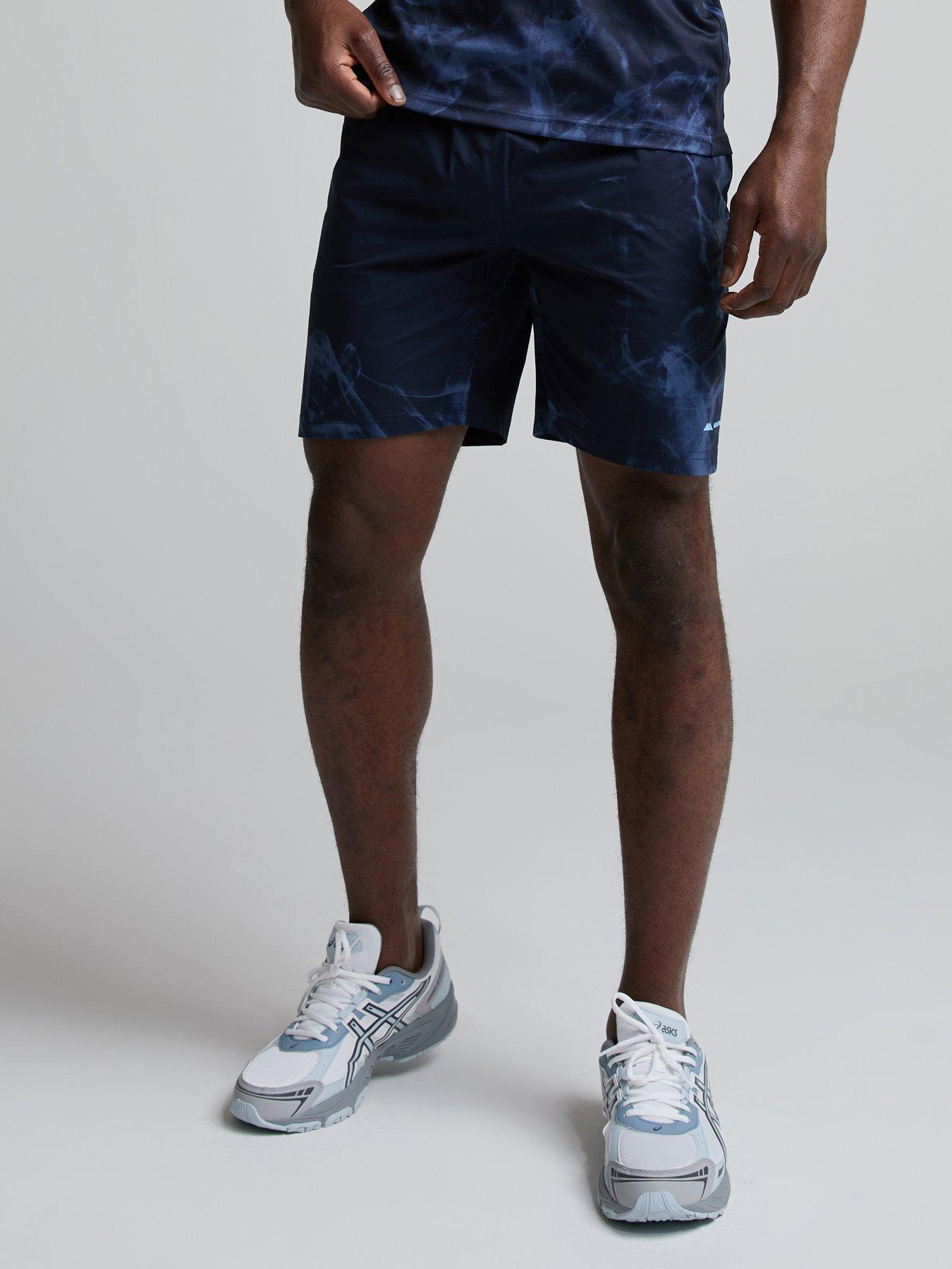 Monterrain Mens Transcend Woven Running Short - Blue - Navy
