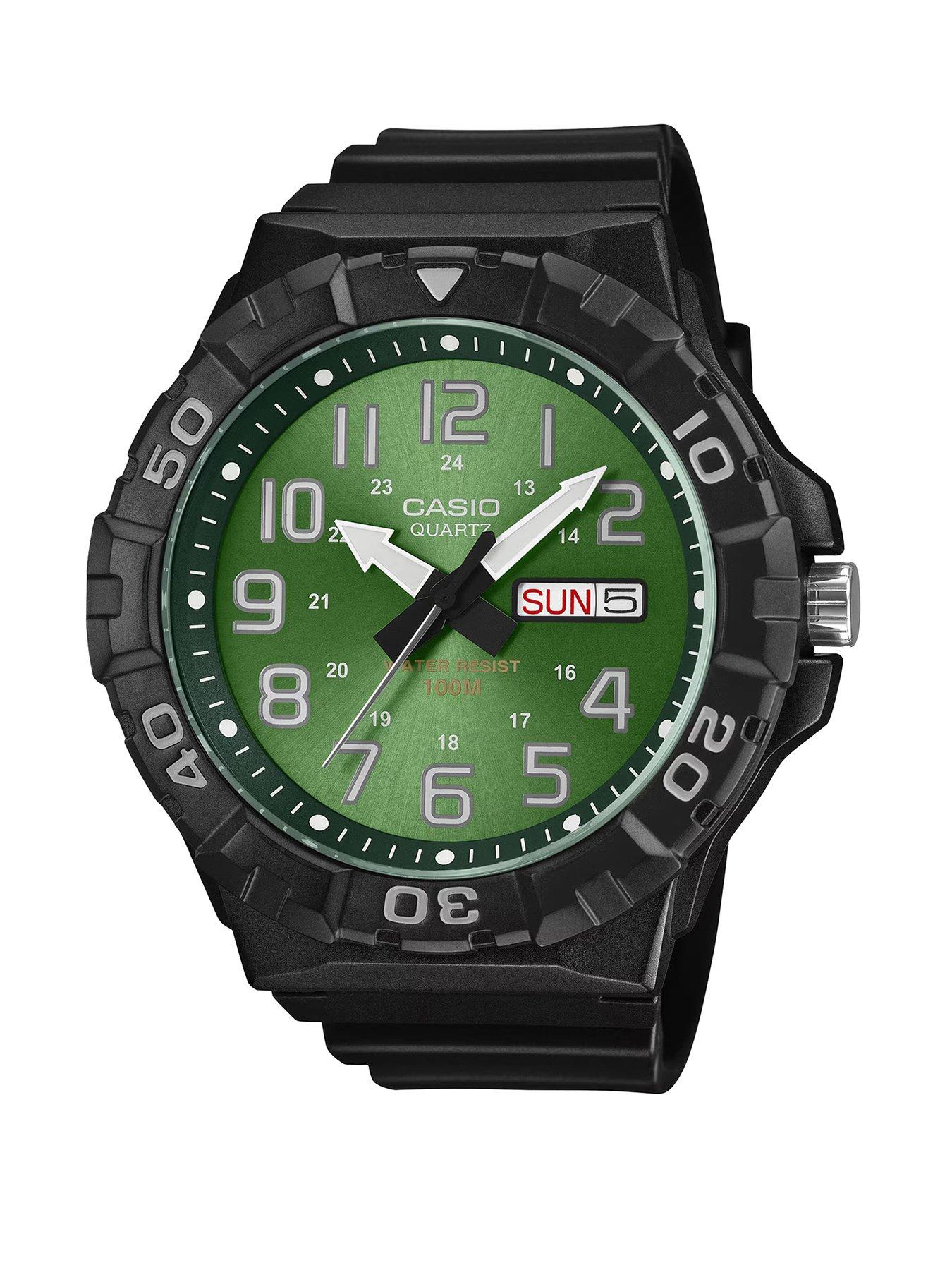 casio-collection-green-dialfront