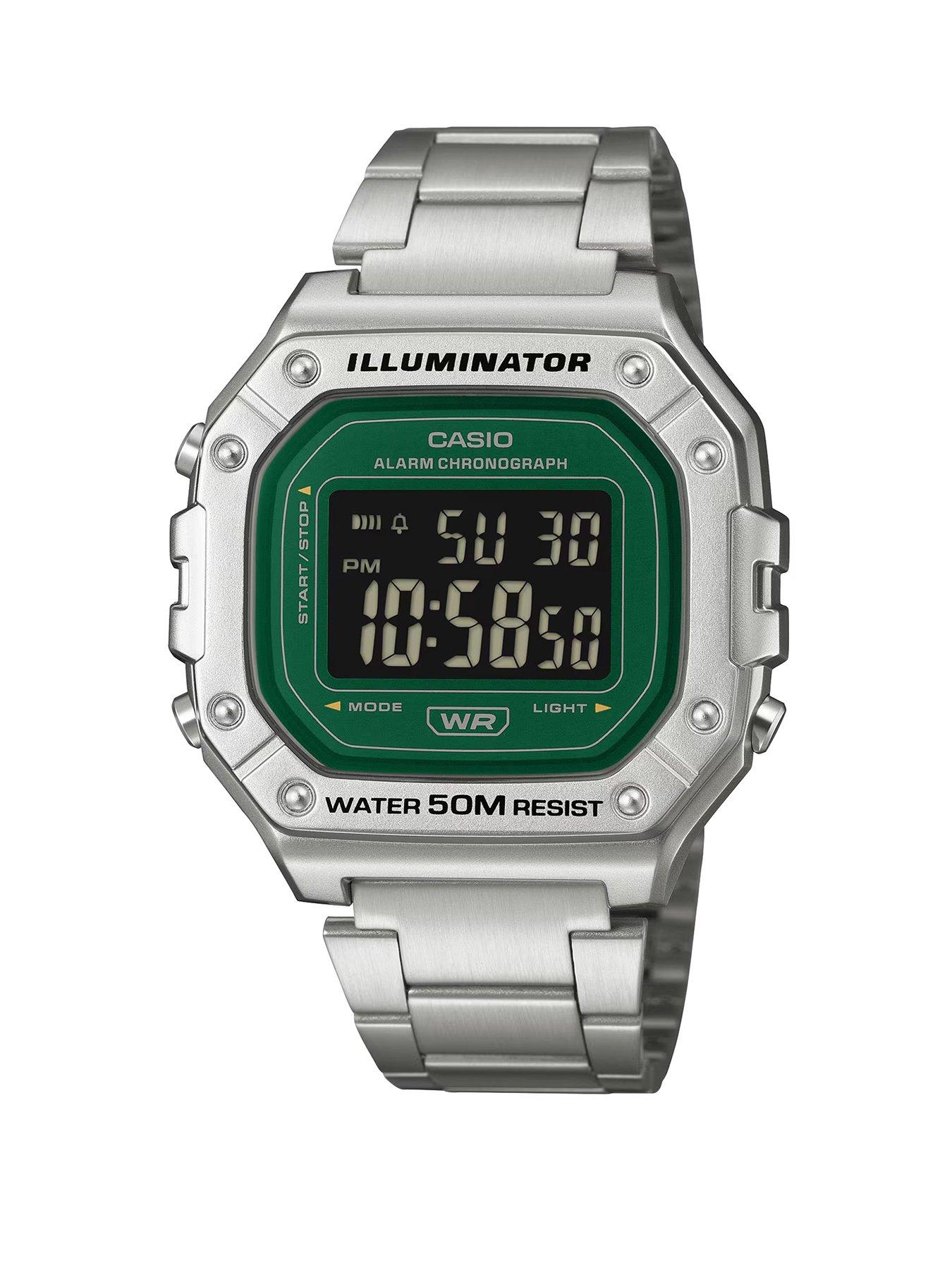 Image 1 of 2 of Casio CASIO TIMELESS W-218HD-3AVEF Digital Green Dial Series