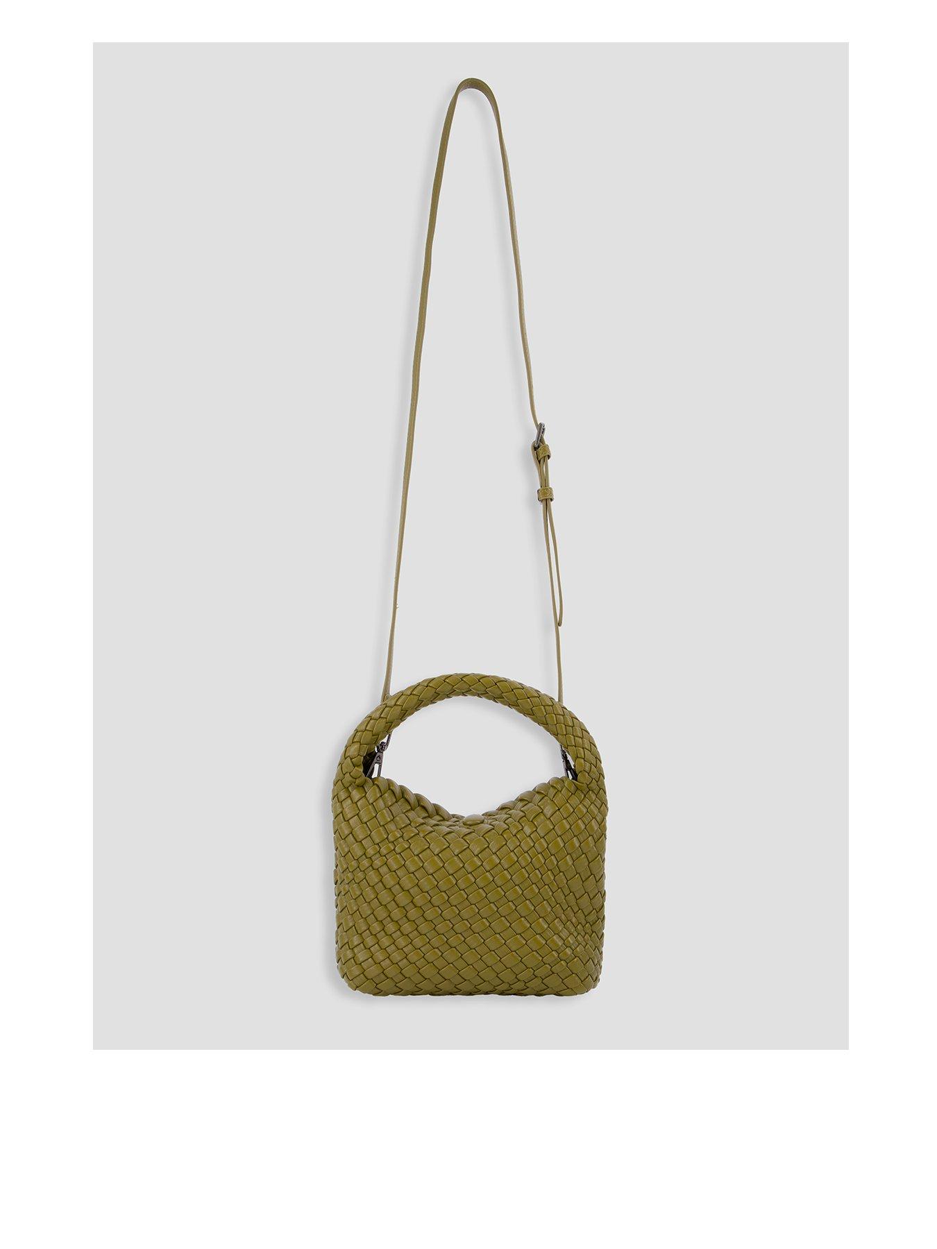 The Very Collection Woven Shoulder Bag - Green